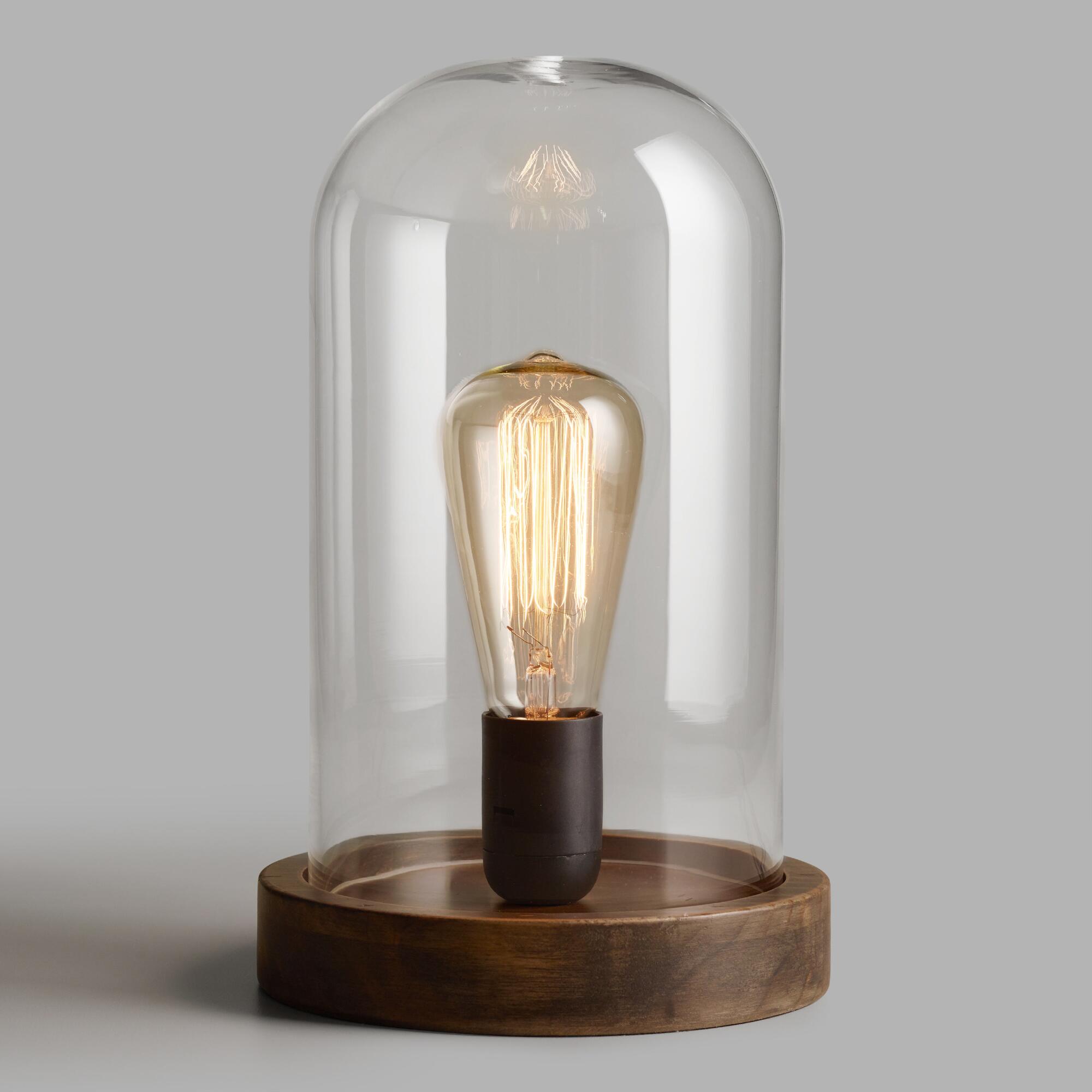 Edison Glass Cloche Table Lamp | World Market