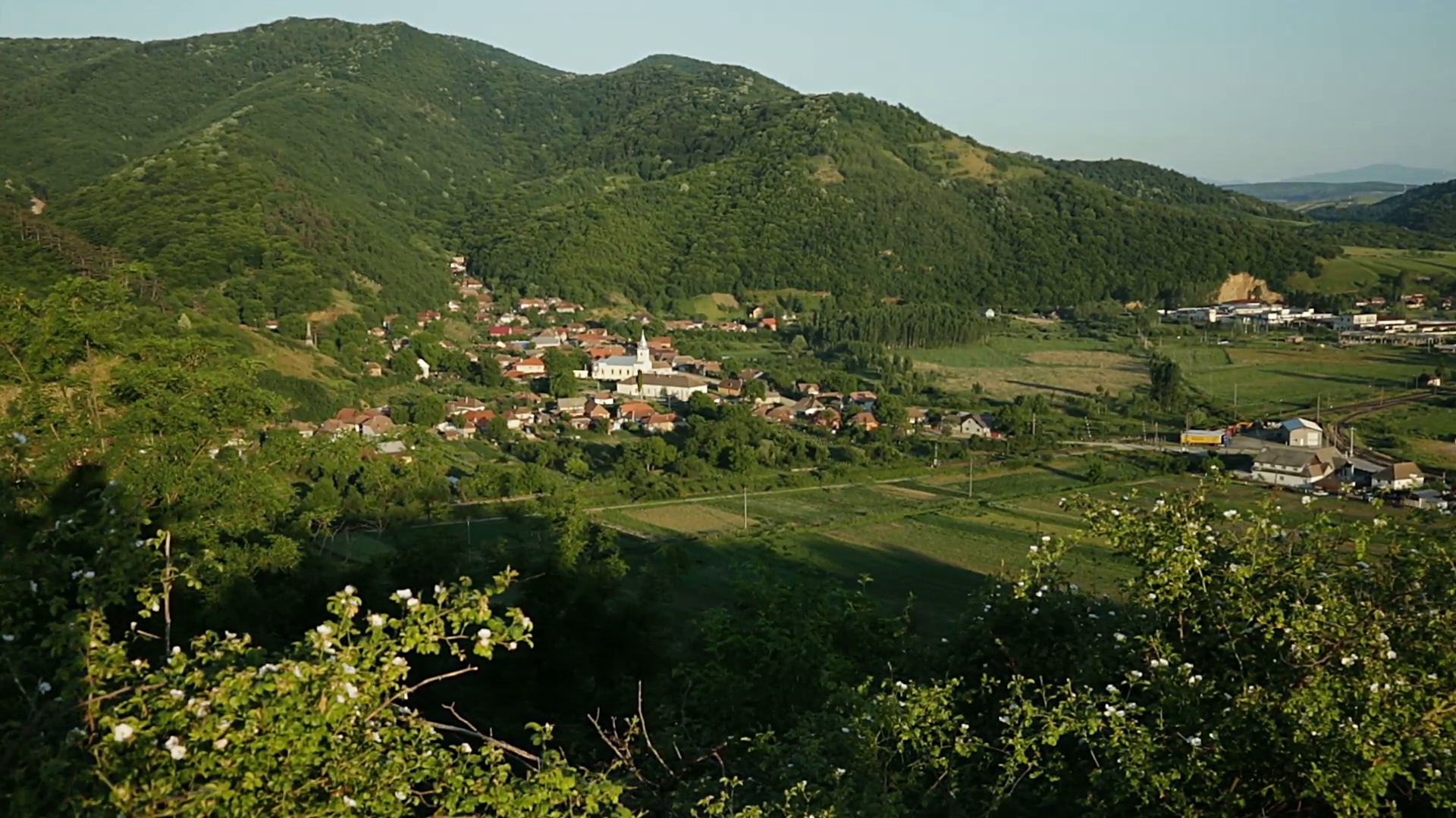 Panorama landscape in Transylvania, Romania. Stock Video Footage ...
