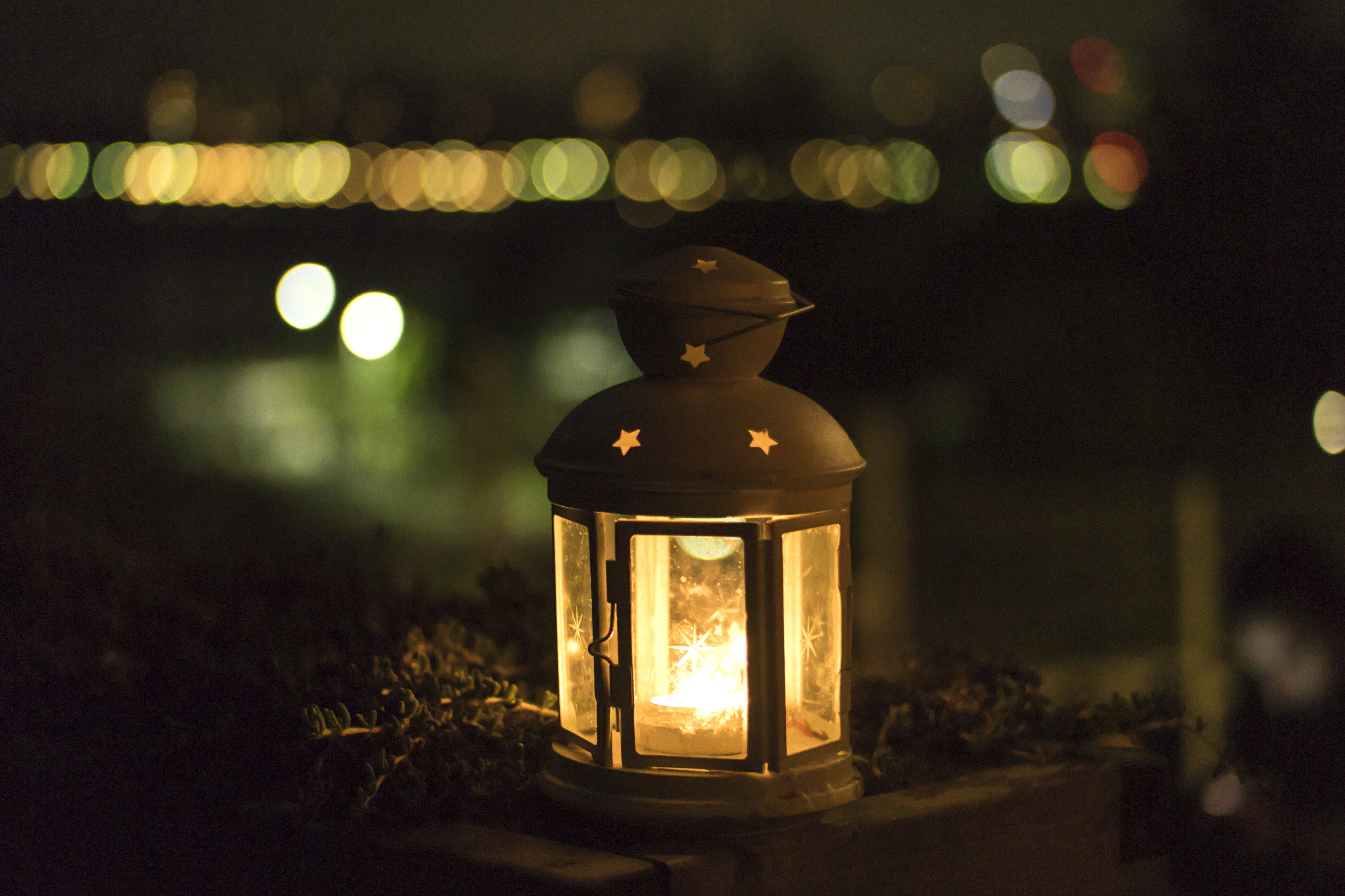 Free picture: lantern, light, night, dark, decoration, object, antique