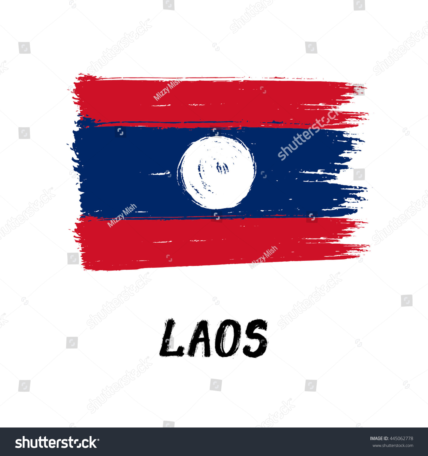 Flag Laos Grunge Vectores En Stock 445062778 - Shutterstock