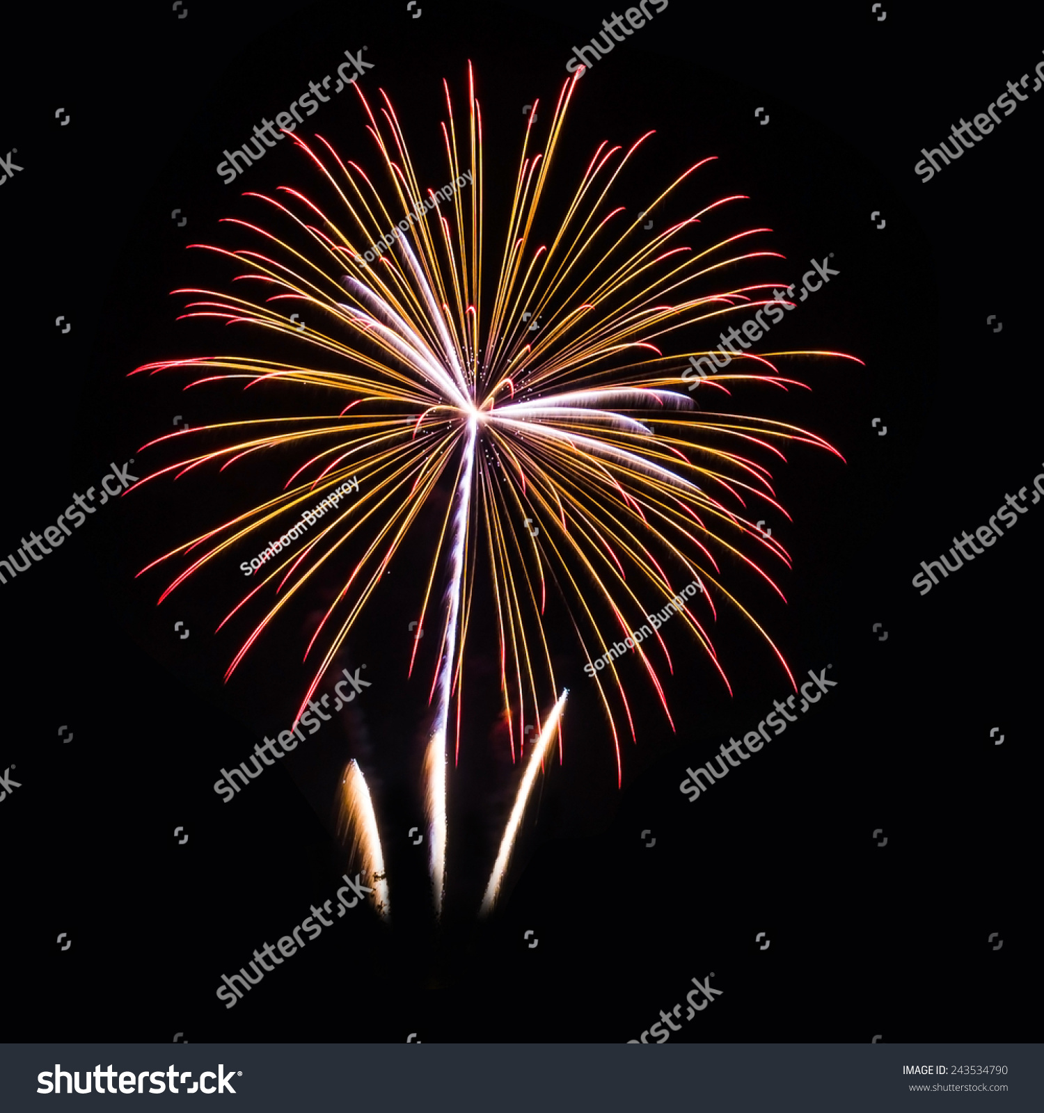 Large Fireworks Display All Types Celebrations Stock Photo (Royalty ...