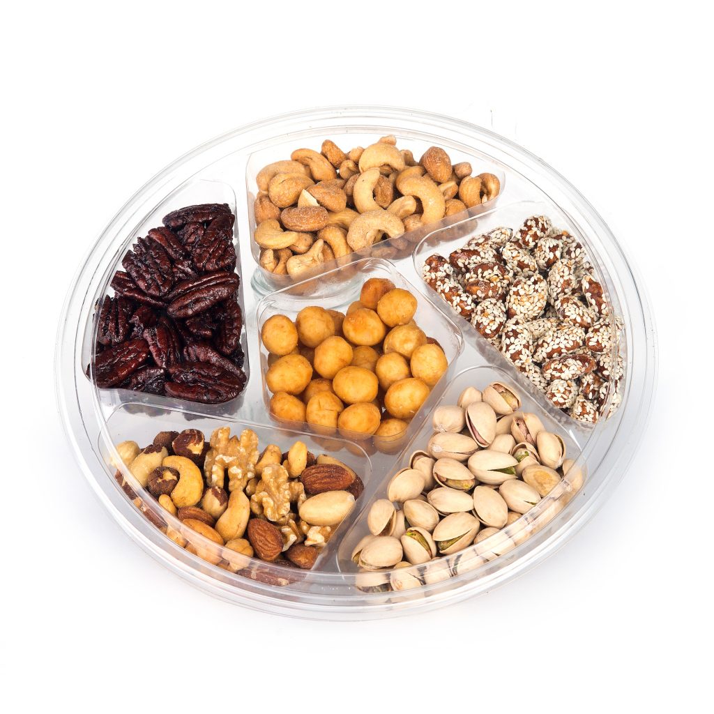 Large Round Gourmet Nut Platter (CRC) - Bloom's Kosher