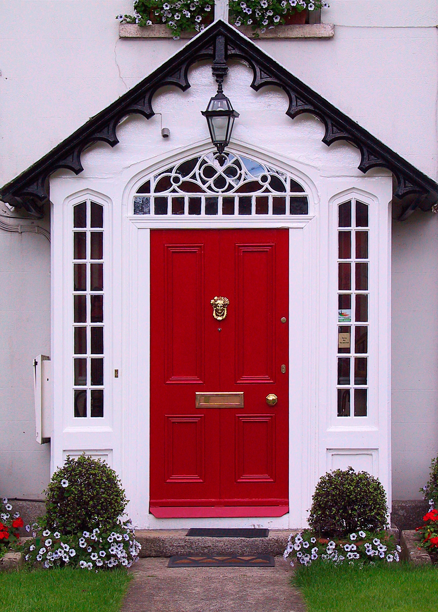 Large red doors photo