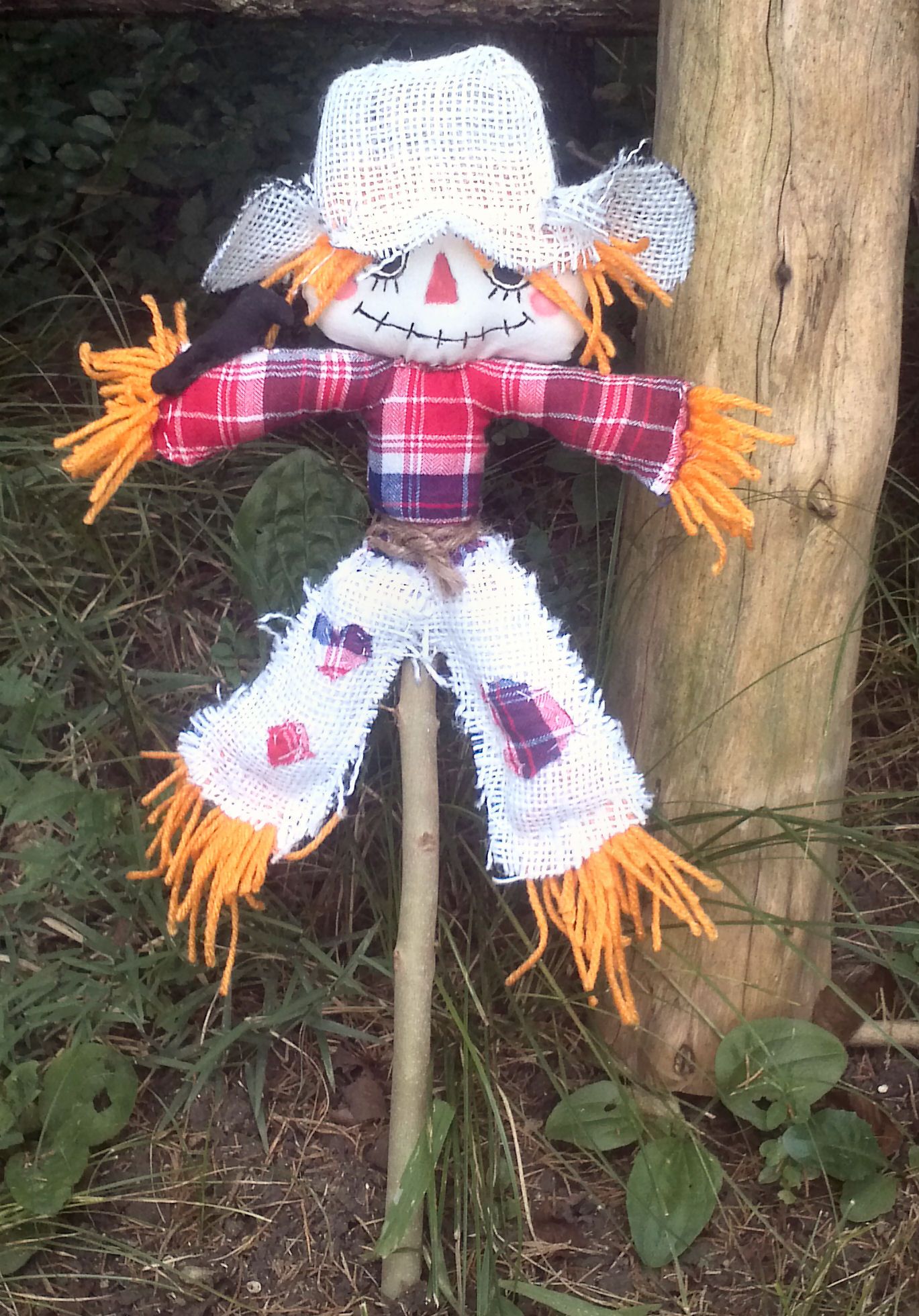 How to Make a Mini Scarecrow with Crow | crafts | Pinterest ...