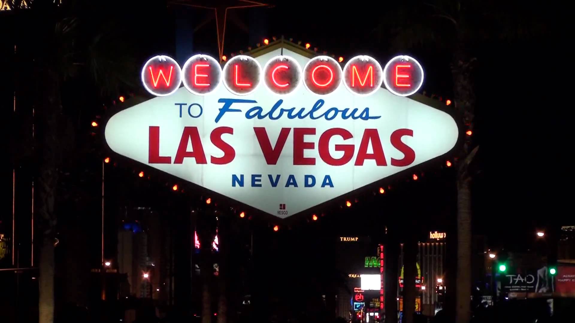 Las Vegas - Welcome to Las Vegas Sign by Night - YouTube