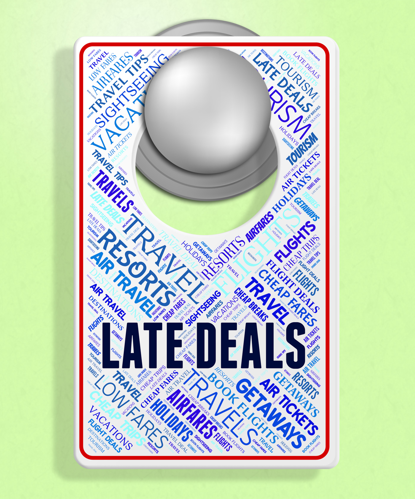 Late deals indicates last minute and bargain photo