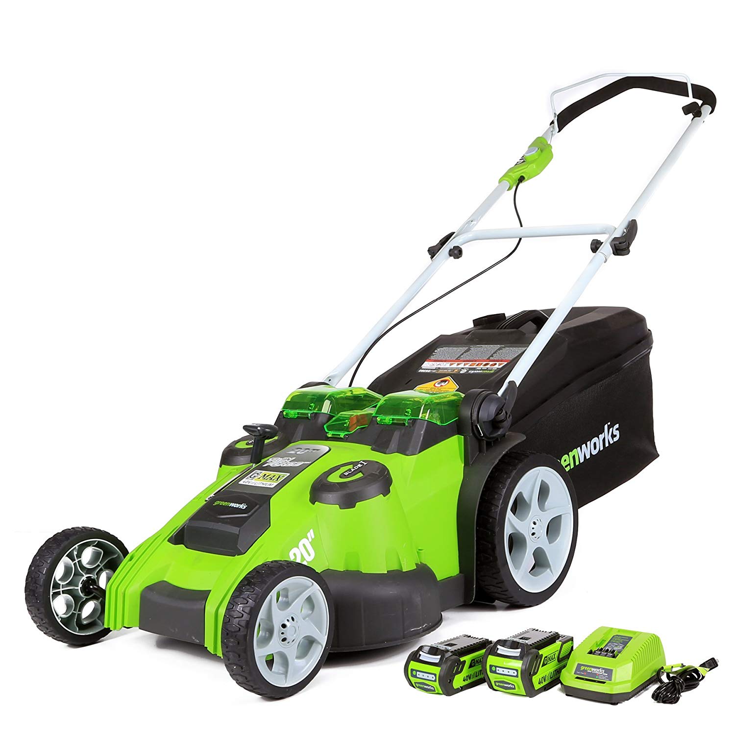 Amazon.com : Greenworks 20-Inch 40V Twin Force Cordless Lawn Mower ...