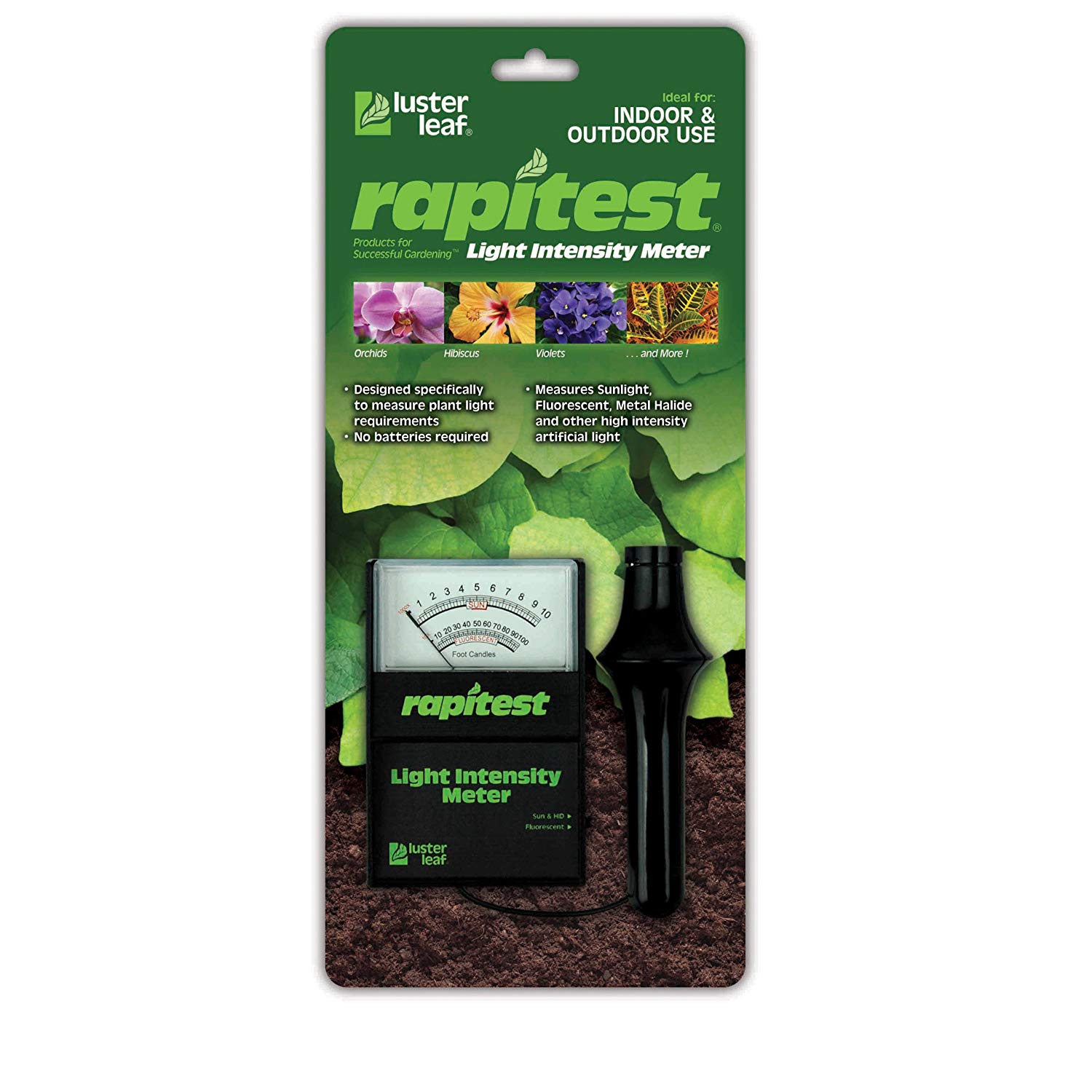 Amazon.com : Laster Leaf 1877 Rapitest Light Intensity Meter : Soil ...