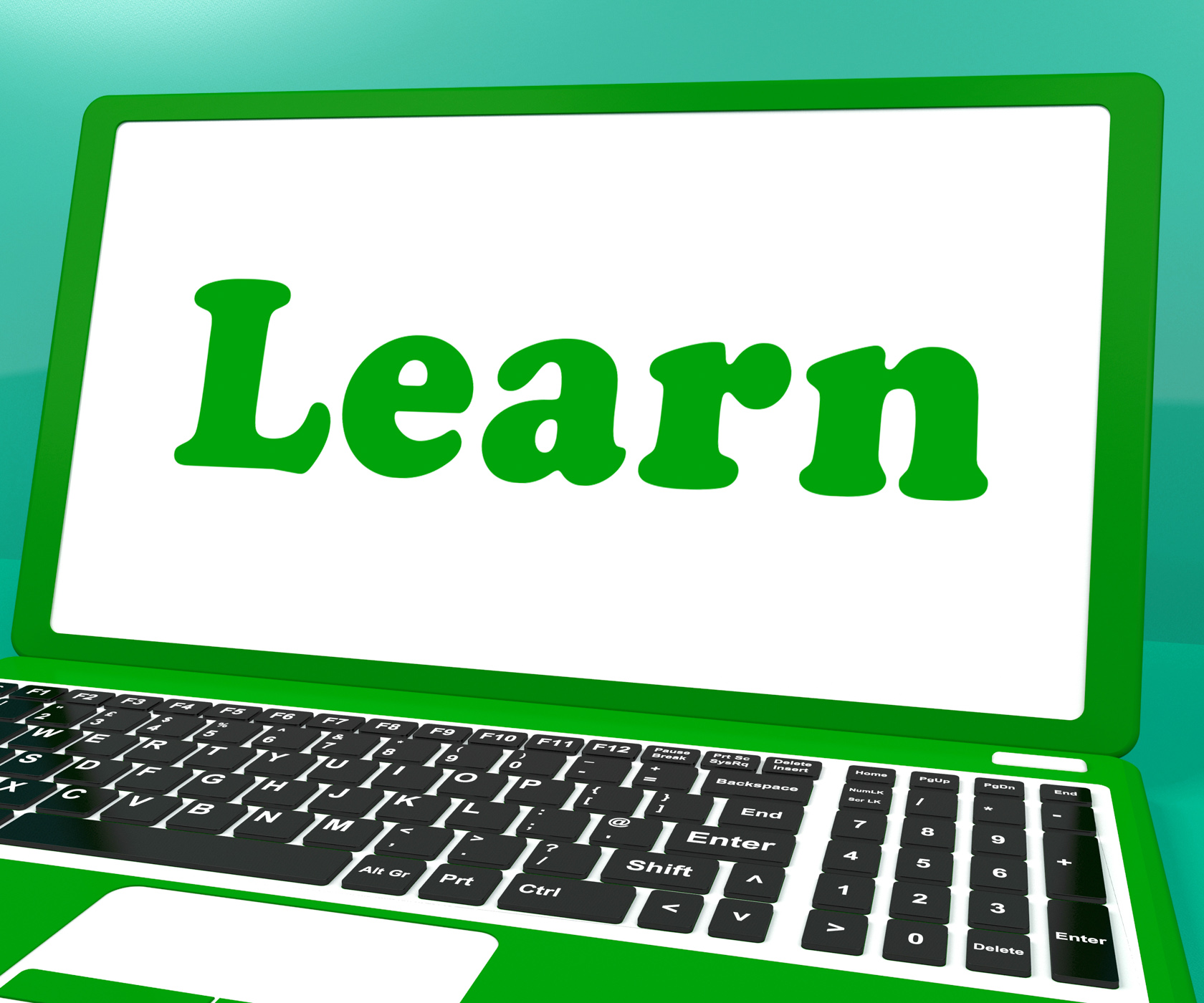 Learn laptop shows web learning or studying photo