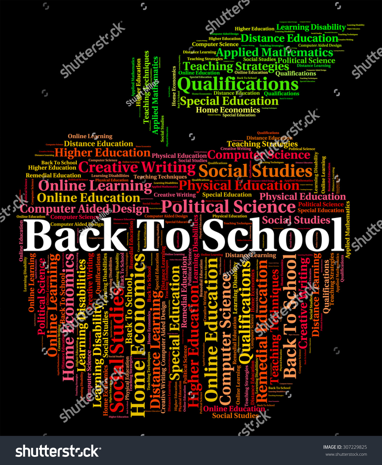 Back School Meaning Words Schooling Text Stock Illustration ...