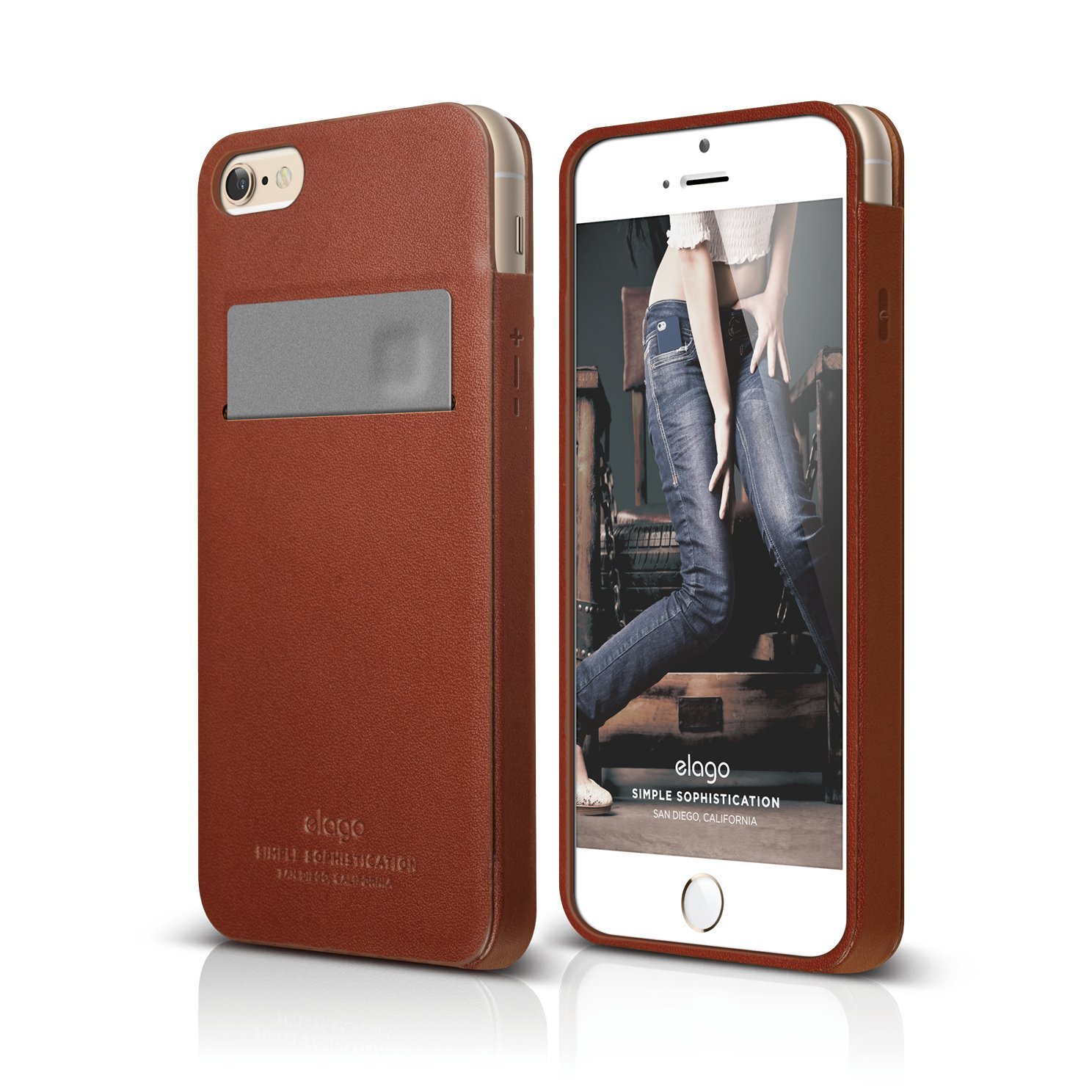 Amazon.com: iPhone 6 Case, elago S6 Genuine Leather Pocket Case for ...