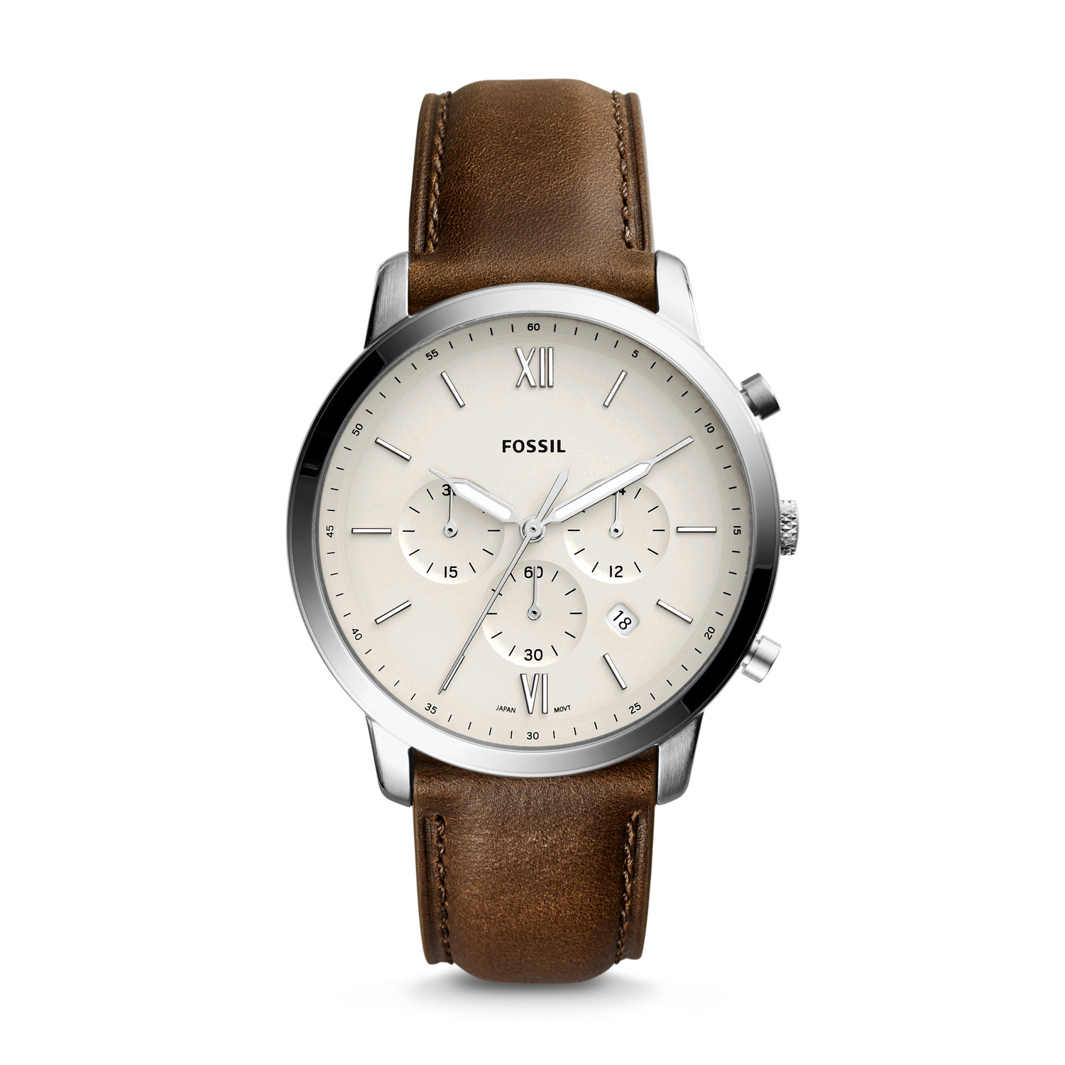 Neutra Chronograph Brown Leather Watch - Fossil