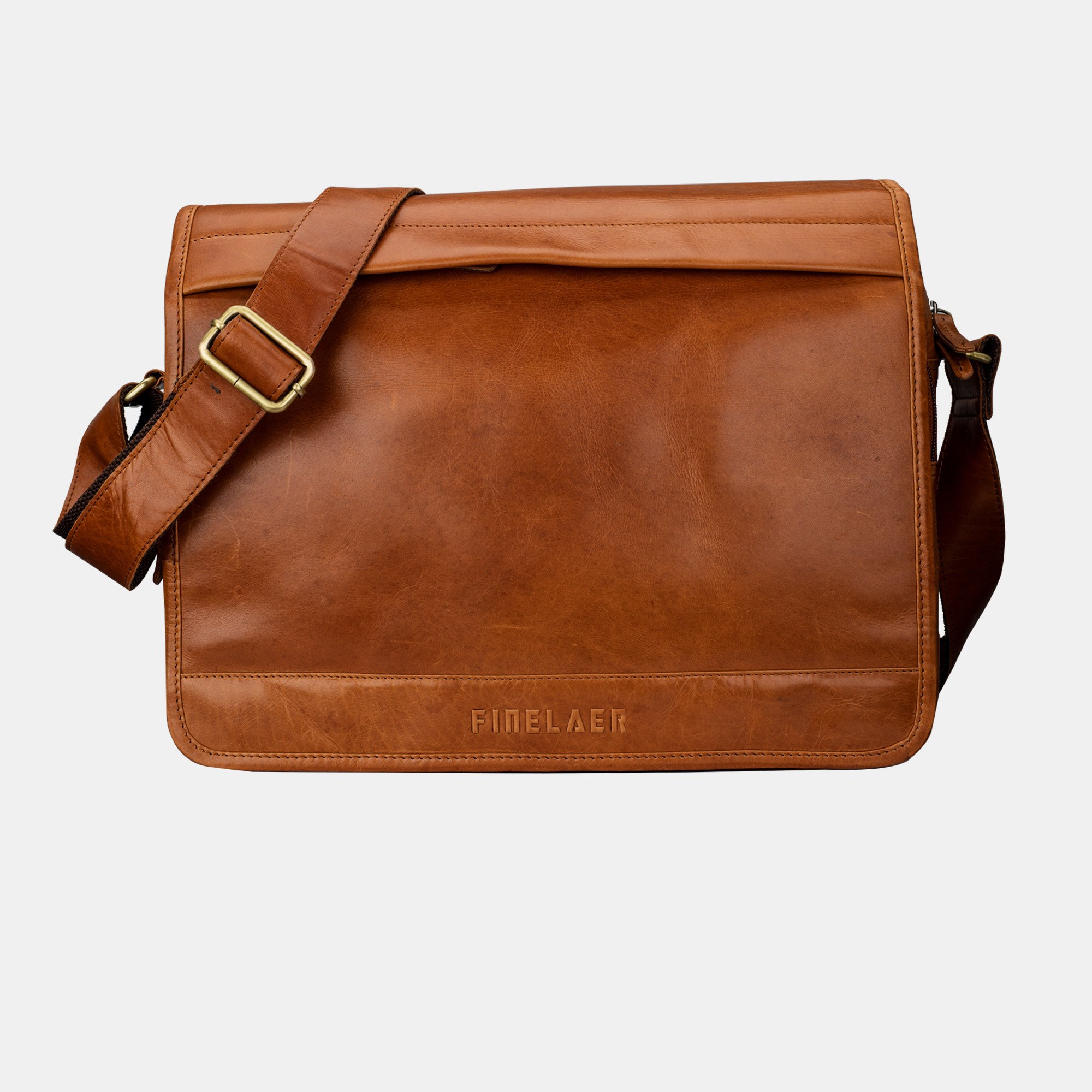 Shop Premium Leather Laptop Bag Brown | Finelaer