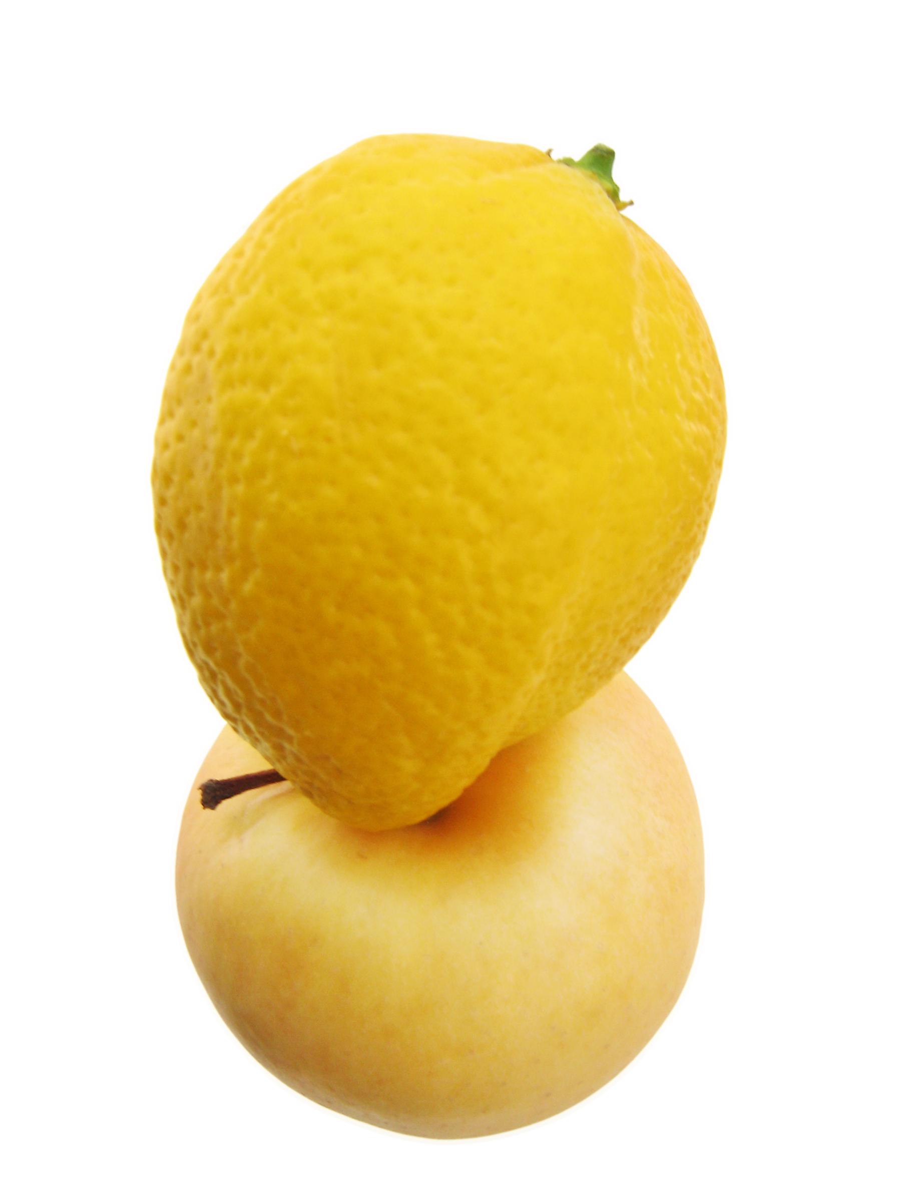 Lemon on apple, Apple, Juicy, Vibrant, Taste, HQ Photo