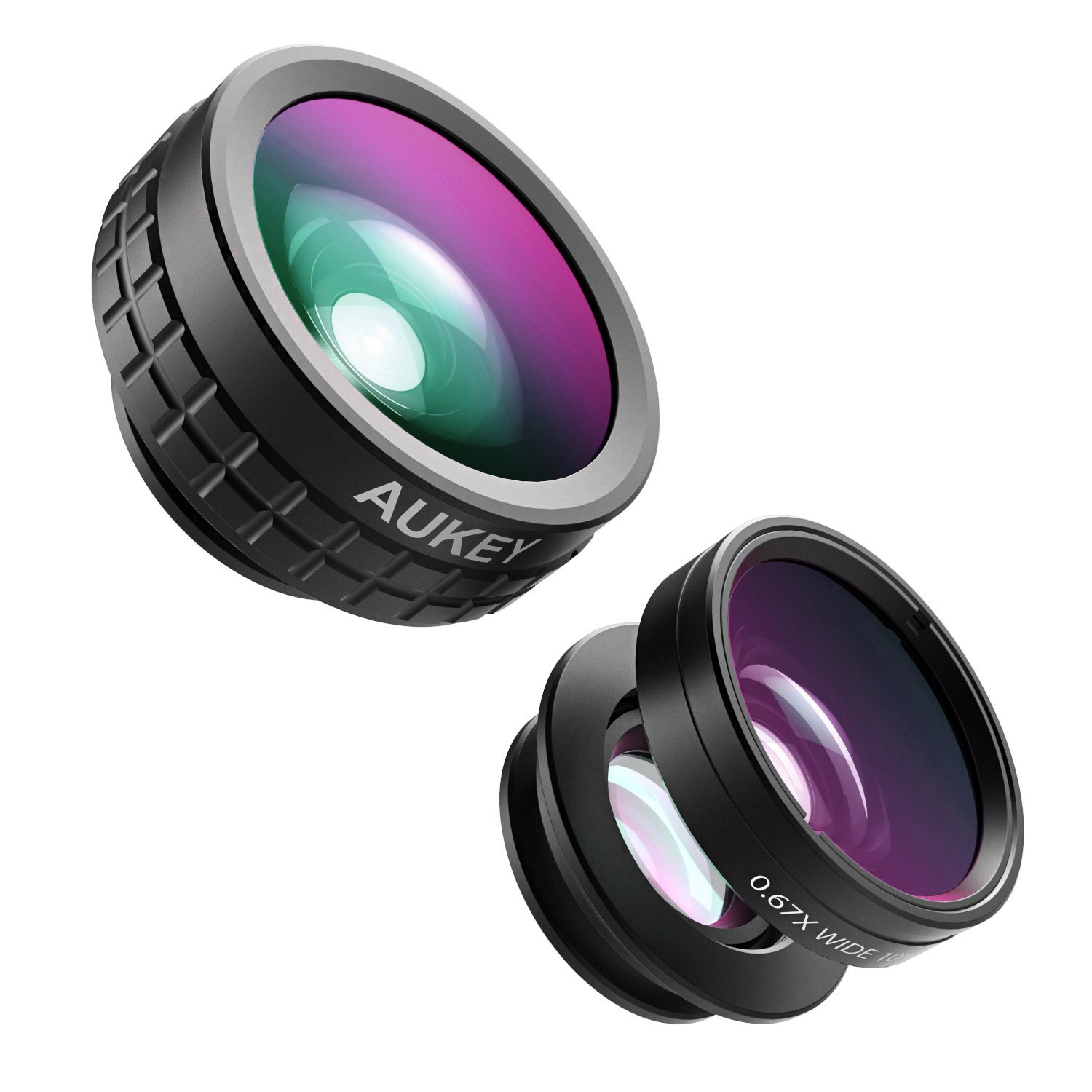 Amazon.com: AUKEY Optic iPhone Camera Lens, 180° Fisheye Lens + 110 ...