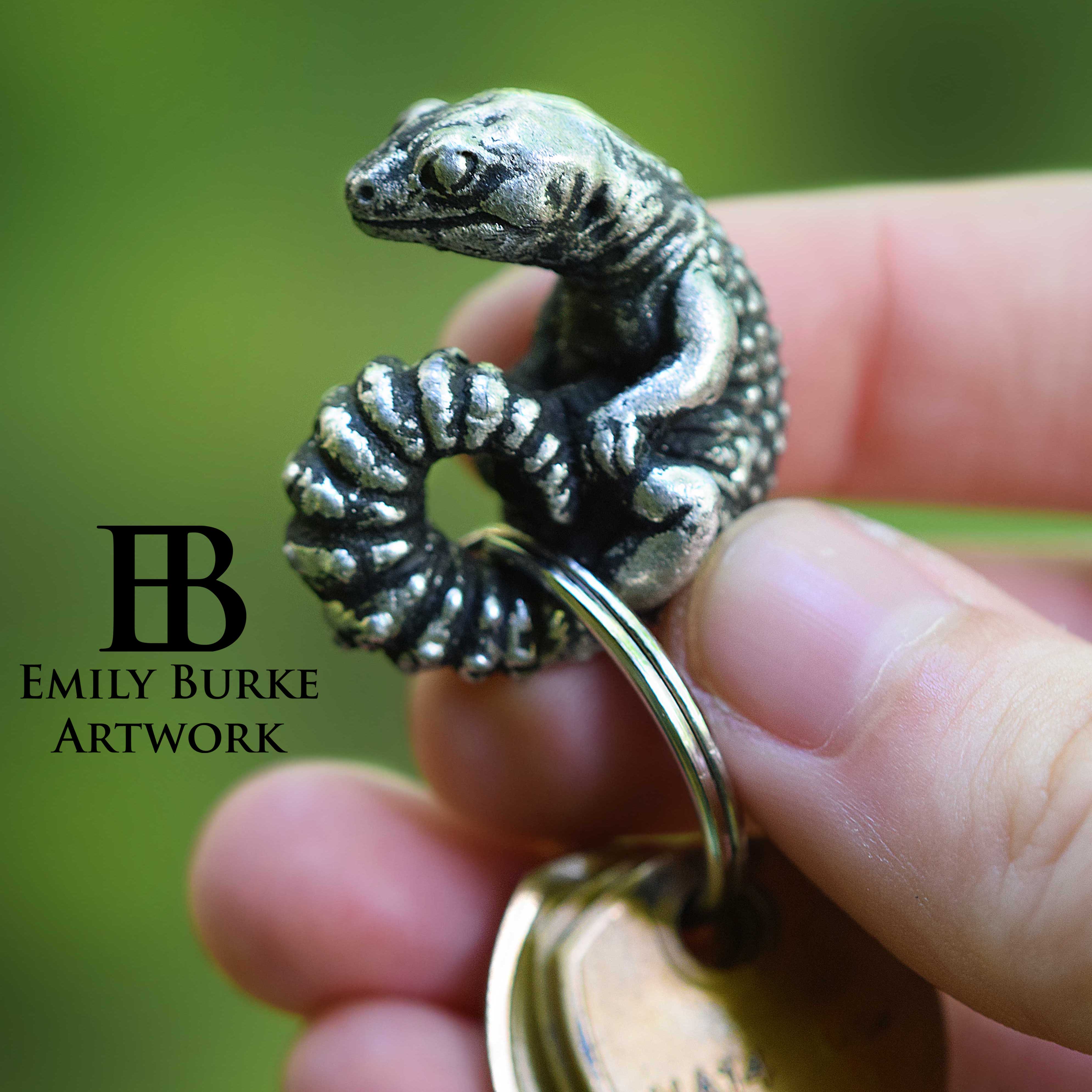Pewter Leopard Gecko Keychain · Emily Burke Artwork · Online Store ...