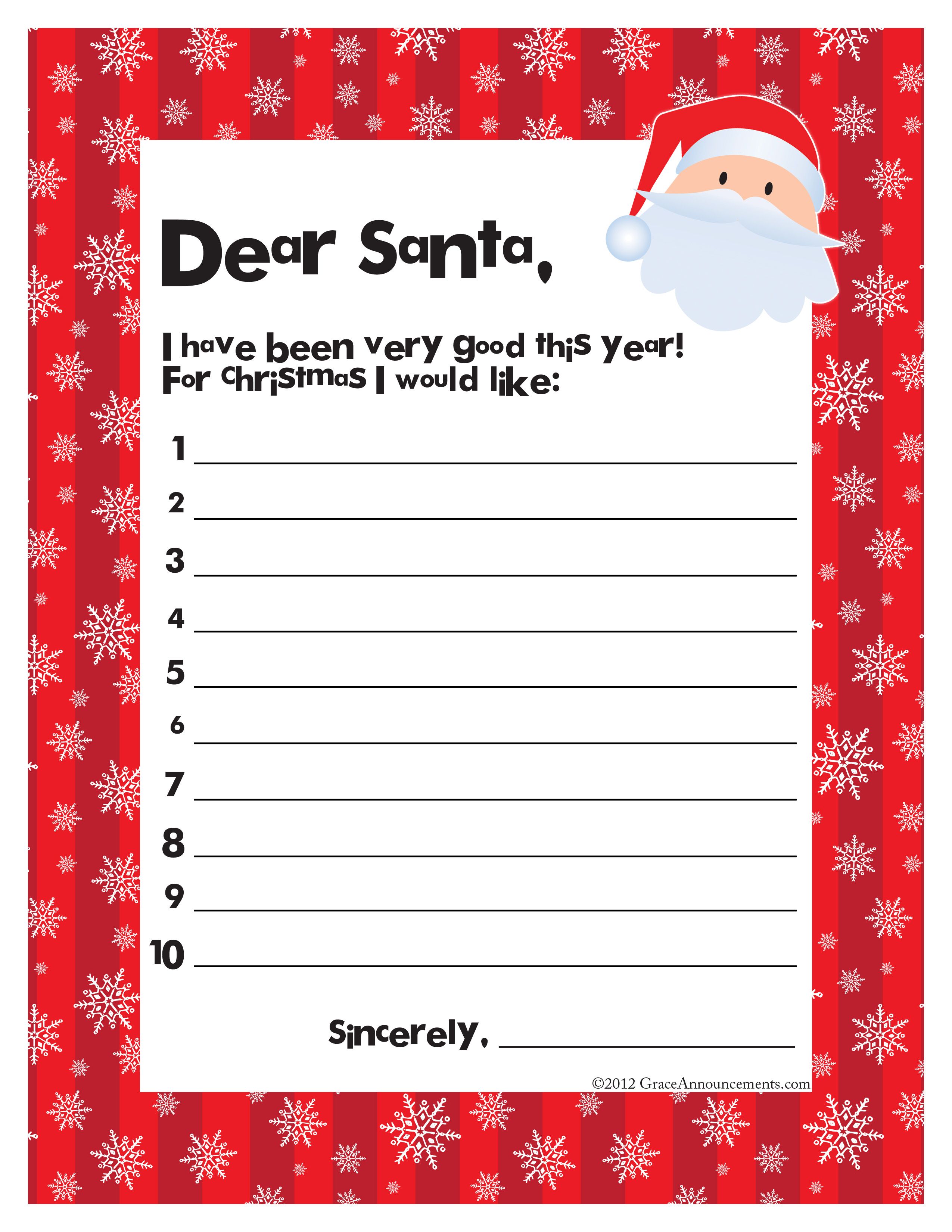 Dear Santa letter | Elf | Pinterest | Printable letters, Santa and ...