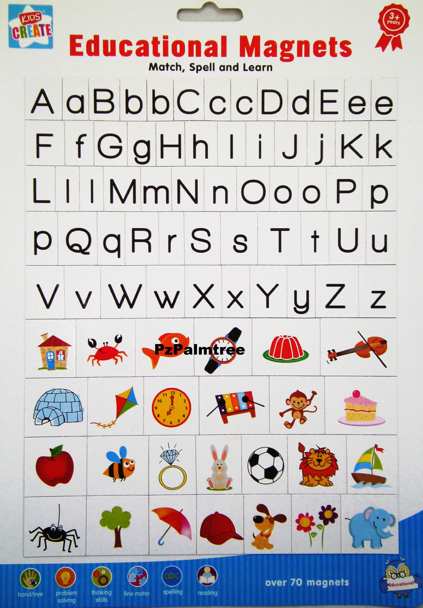 Kids Learning Educational MAGNETIC Letters & Pictures Fridge Magnets