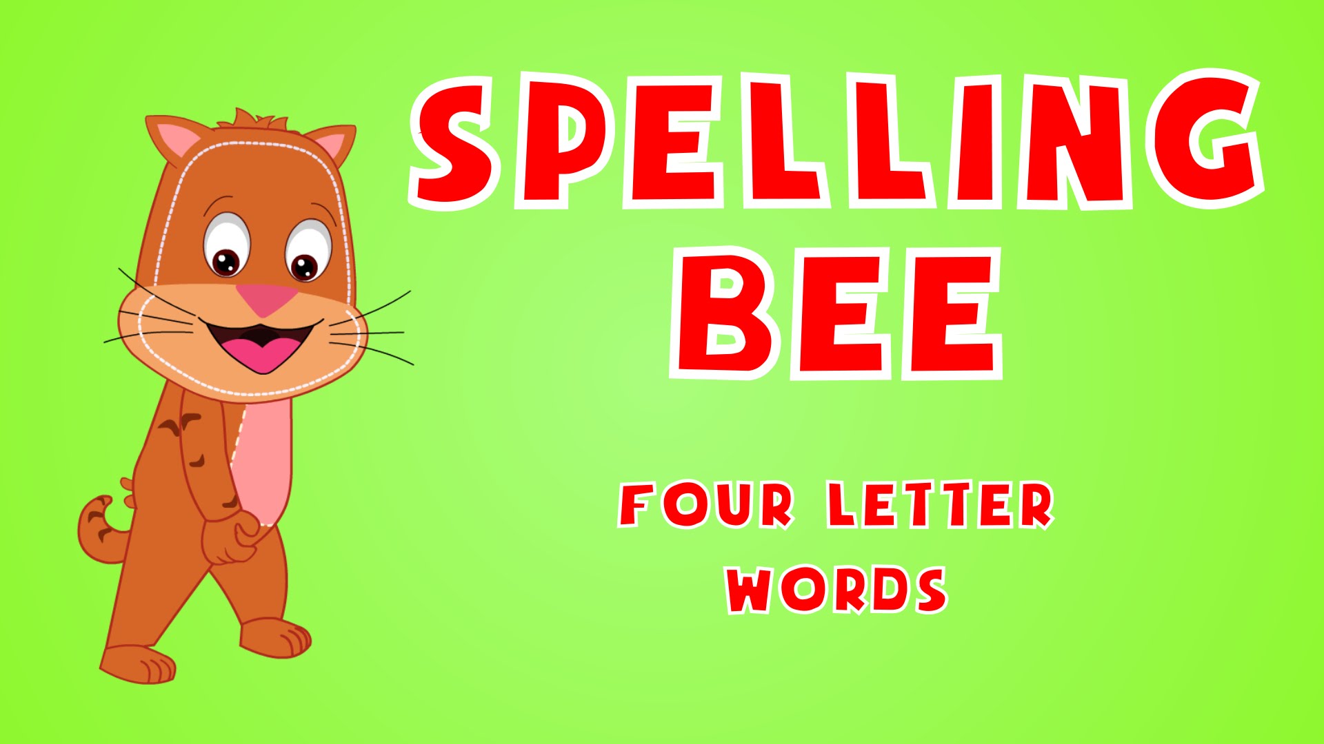 Spelling Bee | Sight Words for Kids | 4 Letter Words | Learn English ...