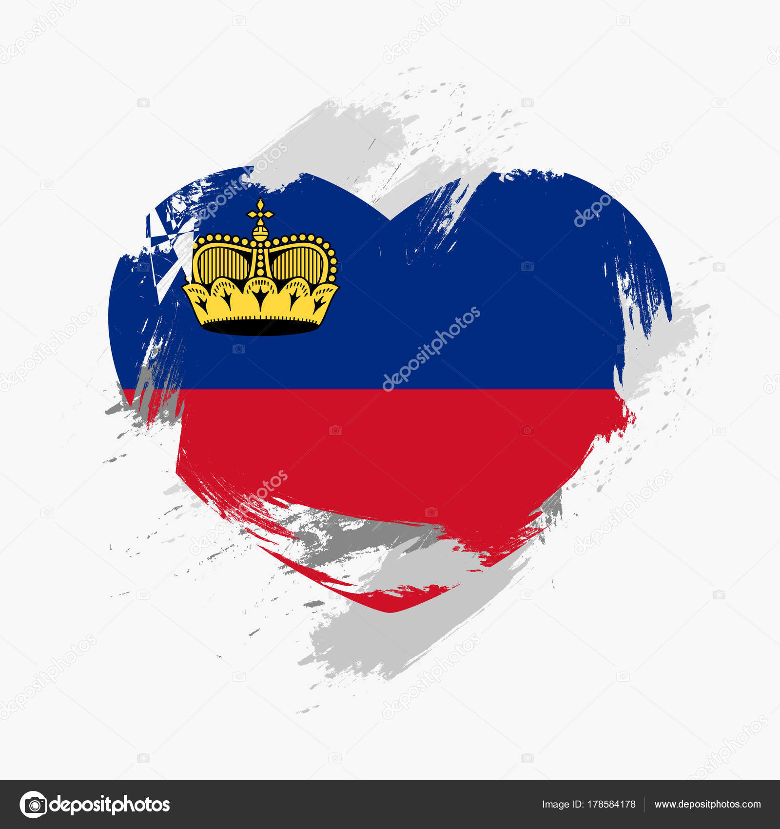 Flag of Liechtenstein — Stock Vector © yujiro2014 #178584178