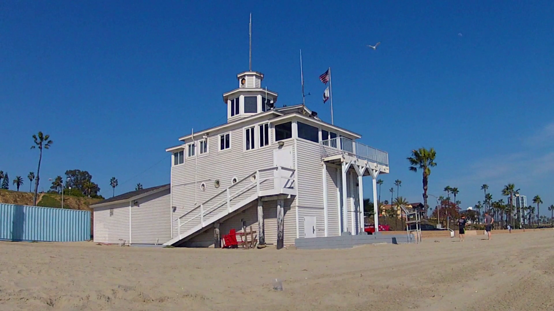 Dutch Miller Historical Lifeguard Station- Long Beach CA Stock Video ...