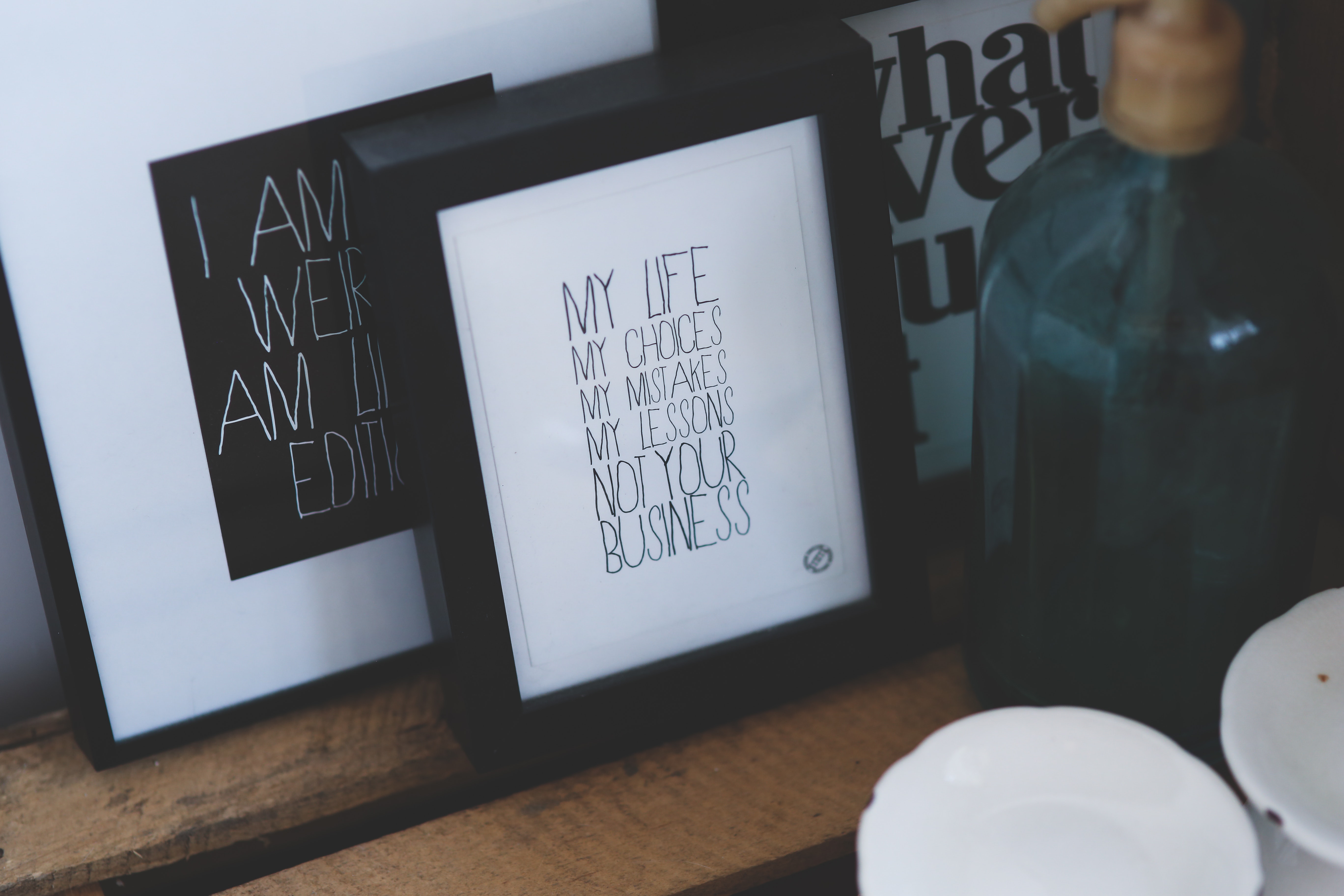 Lifestyle phrases in frames, Blank, People, Text, Technology, HQ Photo