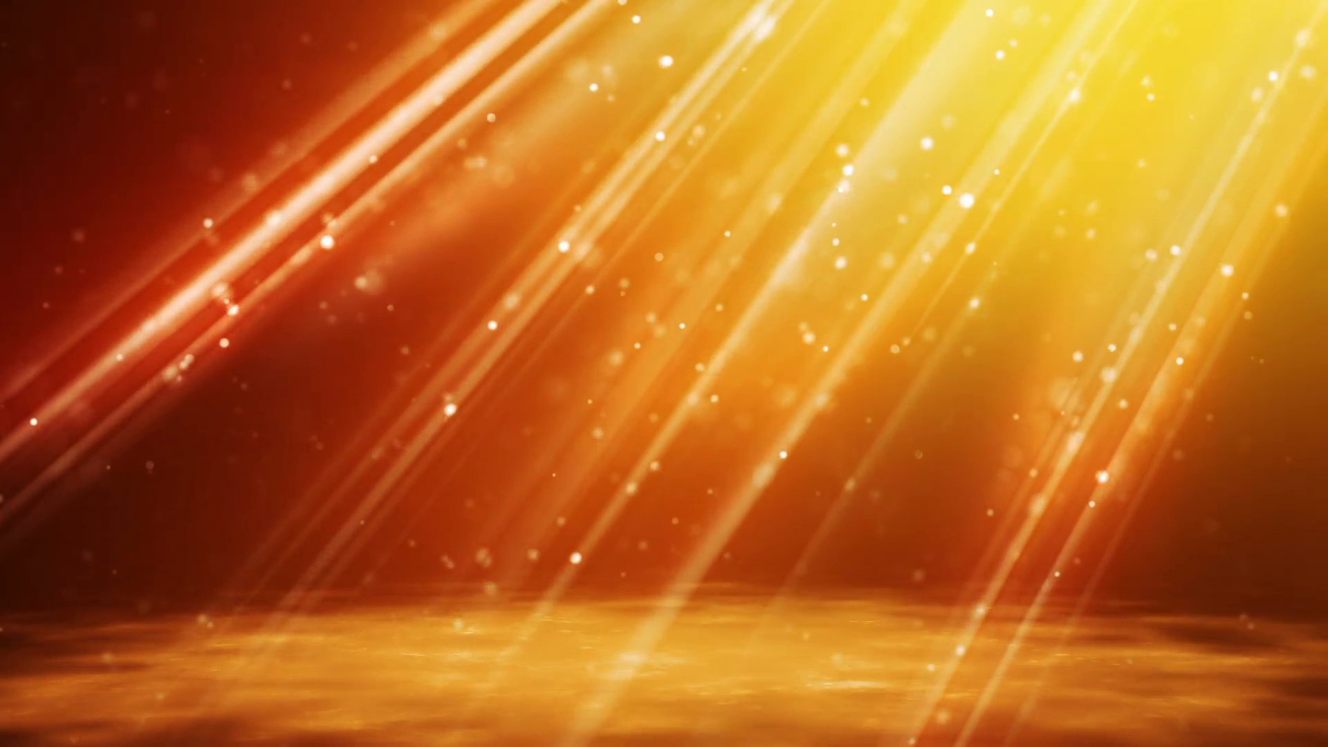loopable background flying gold particles in light beams Motion ...