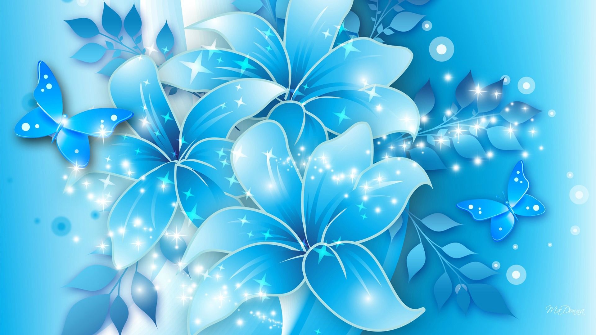Light Blue Flower - wide 4
