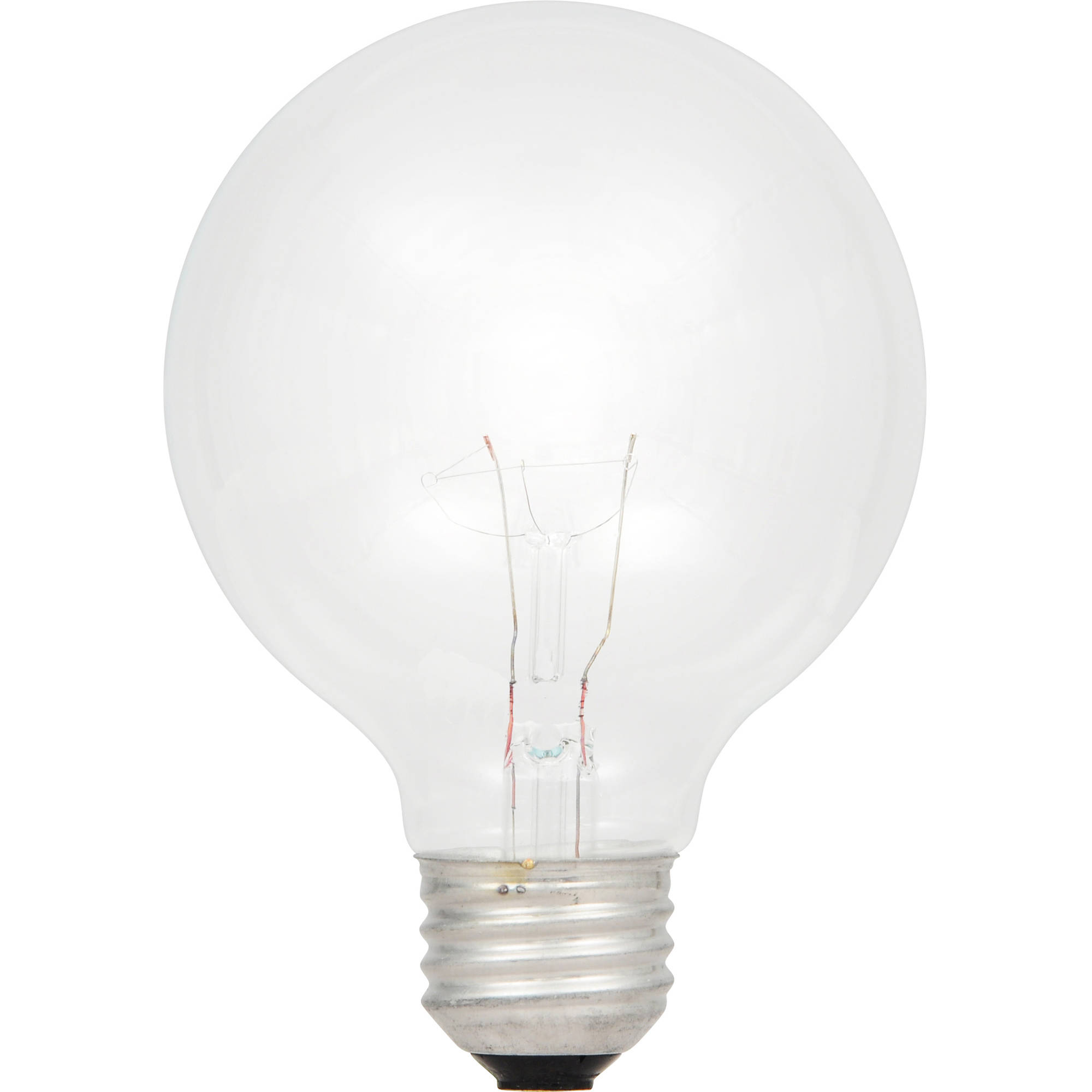Great Value Globe Light Bulb, Clear, 25W, 3 Count - Walmart.com