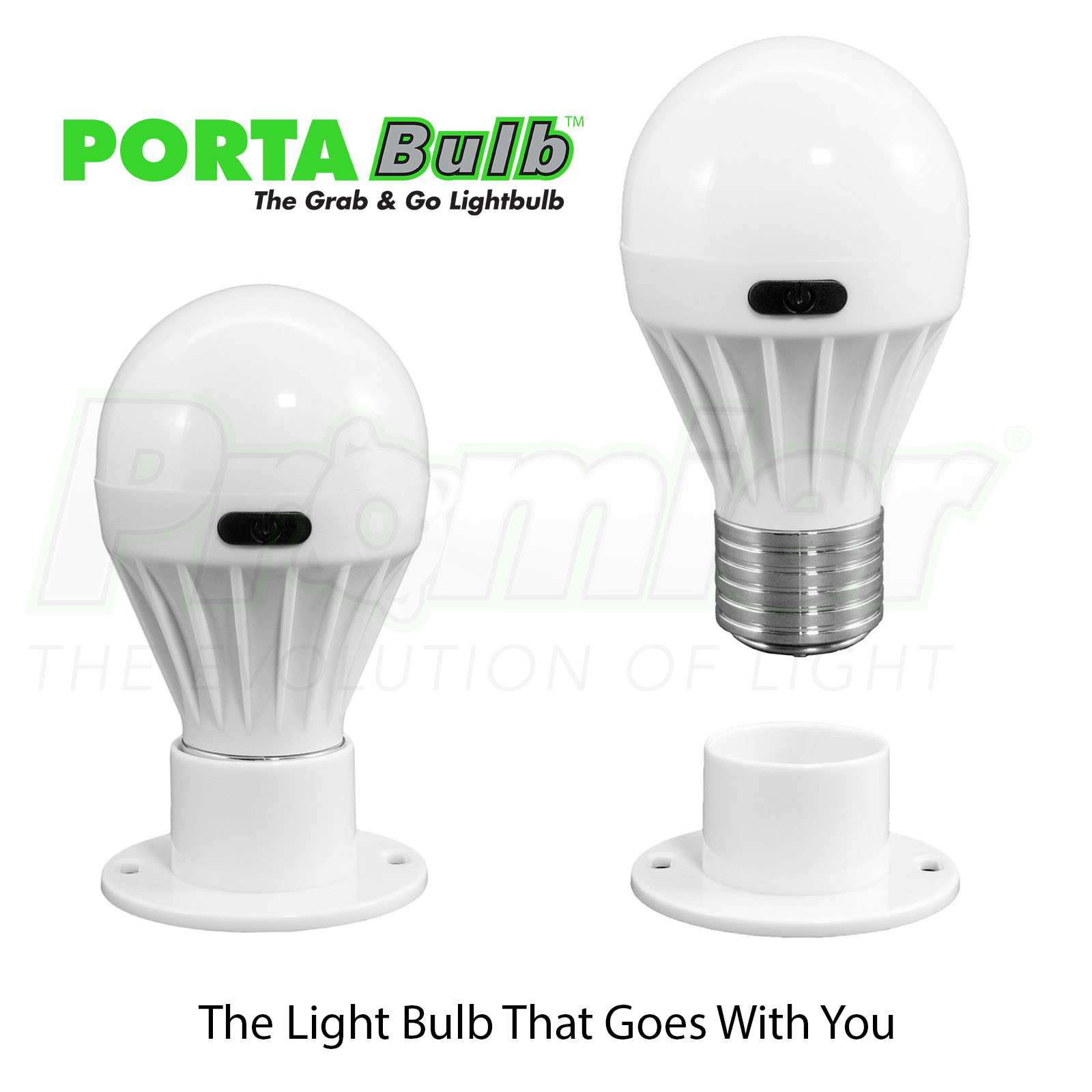 Promier Porta Bulb Battery Powered Light Bulb Portable Light Bulb