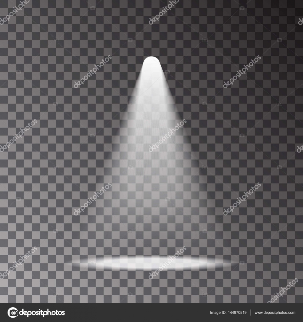 Scene with light ray isolated on transparent background. Spotlight ...