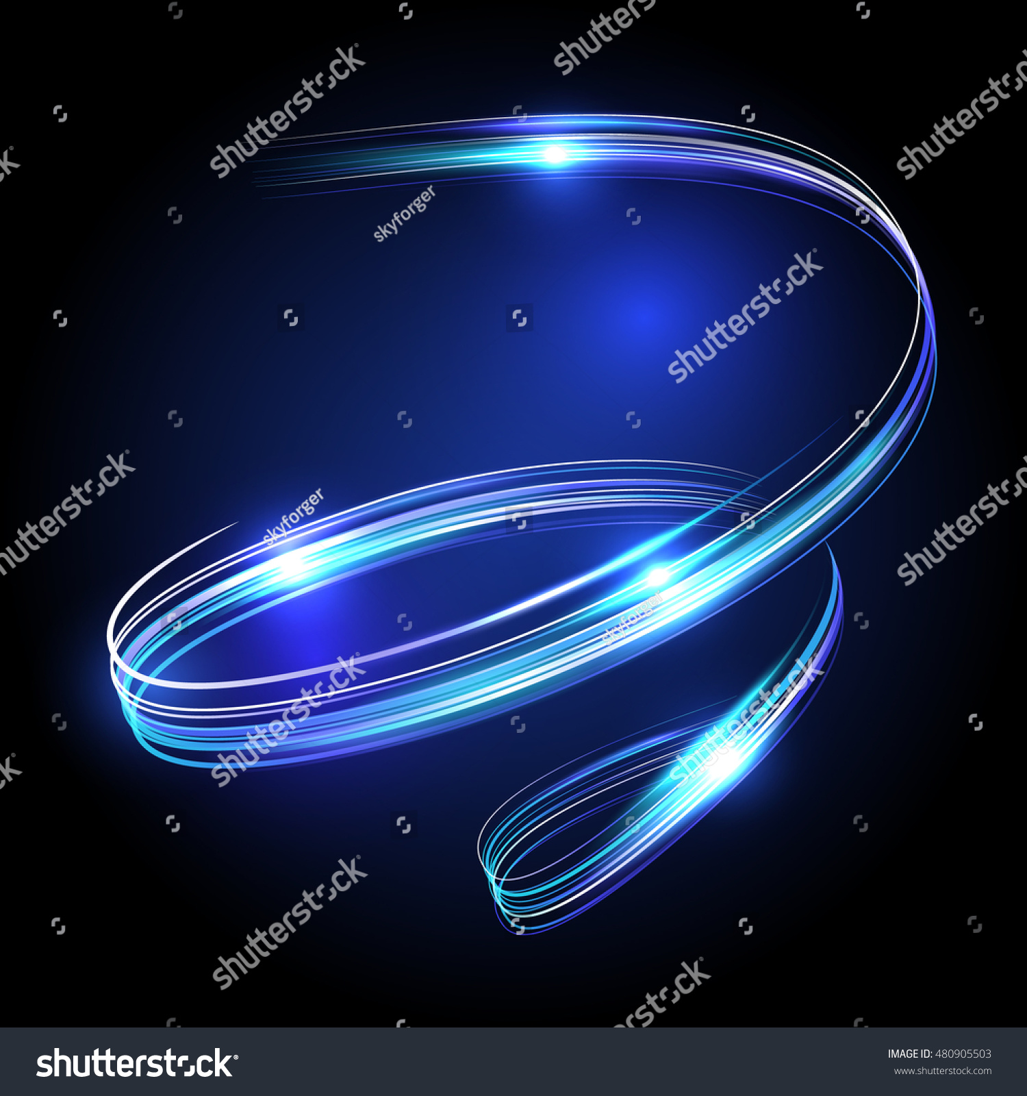 Neon Glowing Vector Lines Light Effect Stock Vector HD (Royalty Free ...