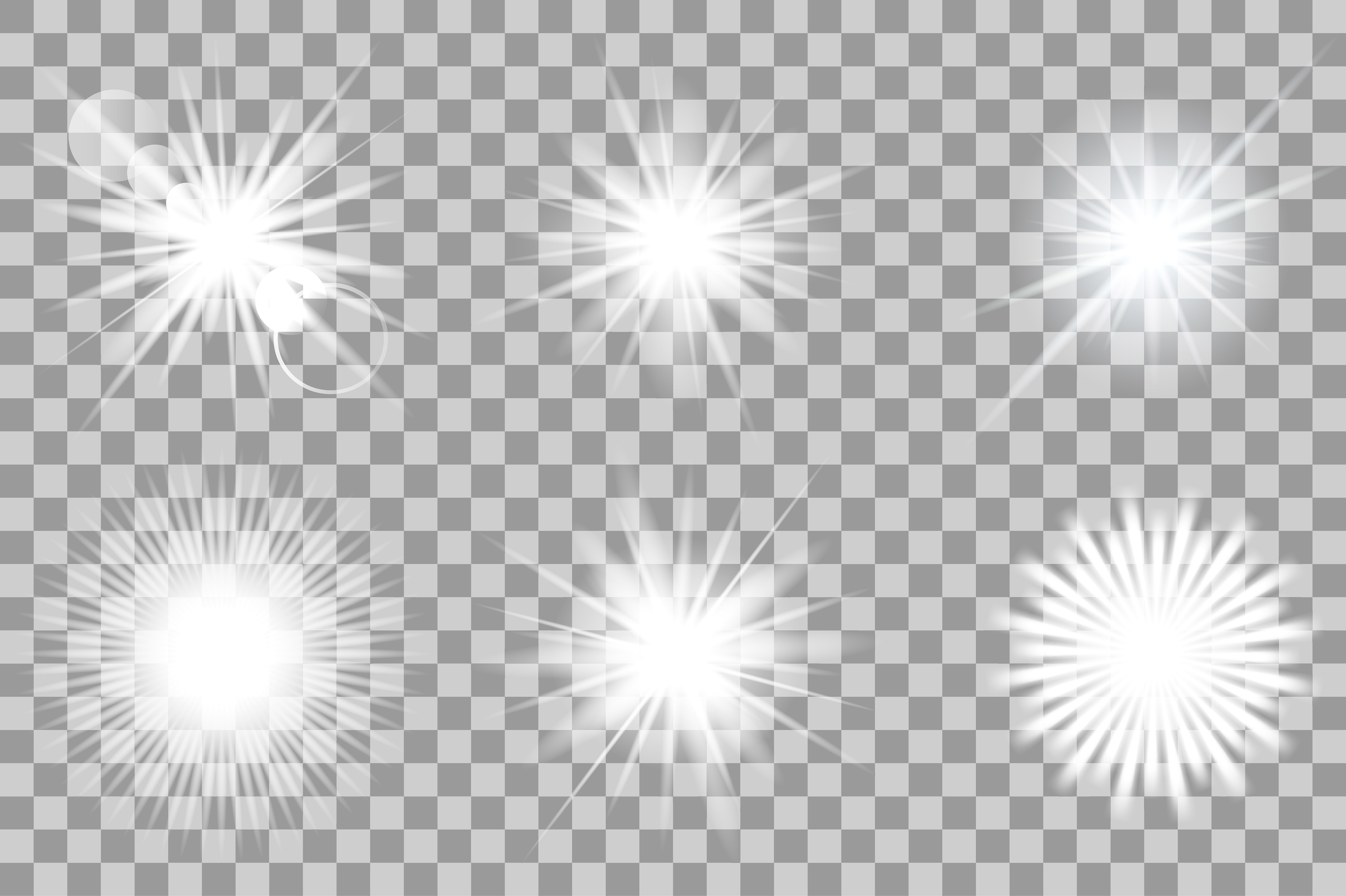 Vector white light effects. Flash. ~ Objects ~ Creative Market