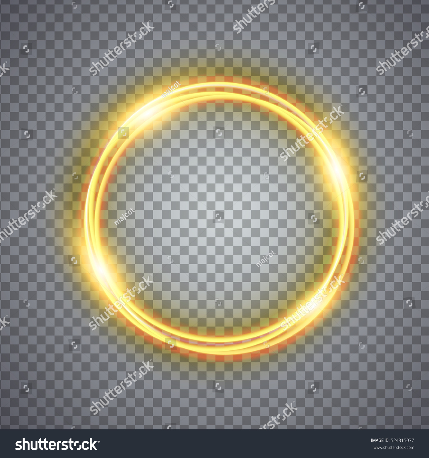 Magic Gold Circle Light Effect Illustration Stock Vector HD (Royalty ...