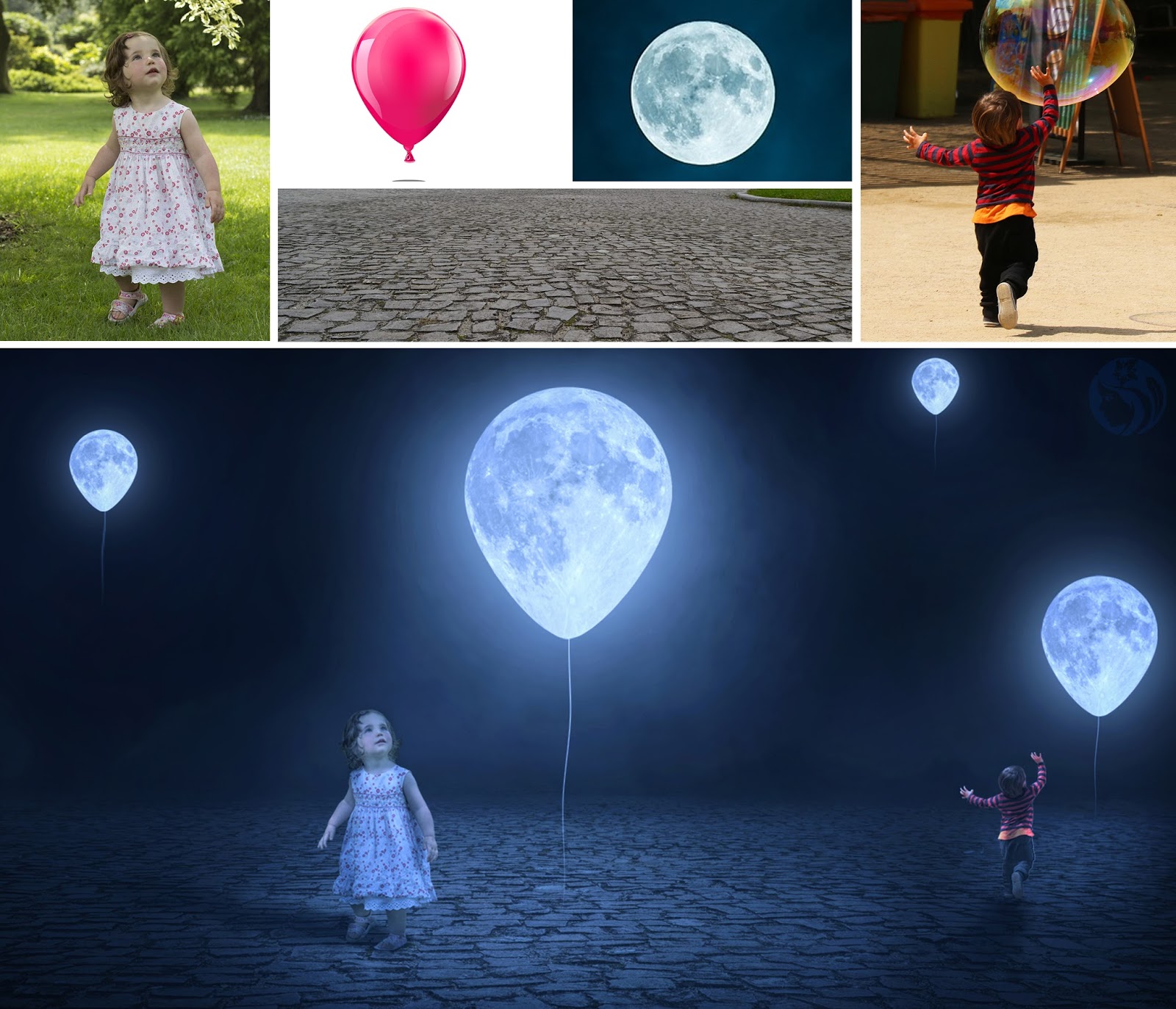 Moon Balloon Photoshop Manipulation Tutorial Photo Effects | Dreamy ...