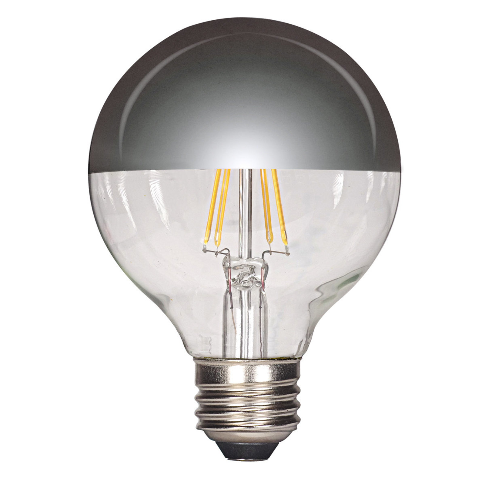 4.5 Watt LED G25 Globe Medium Base Bulb - Silver Crown - Shades of Light