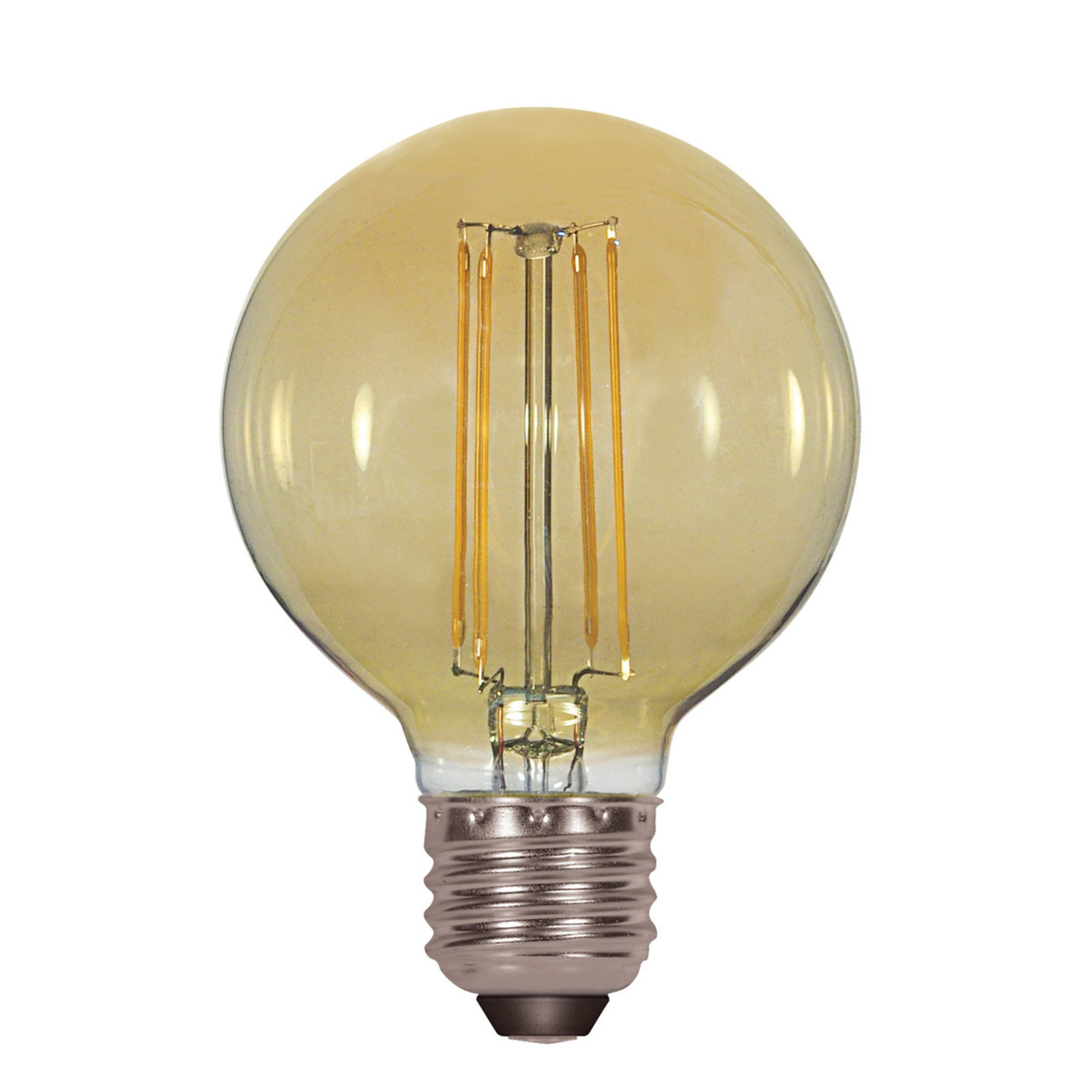 4.5 Watt LED G25 Globe Medium Base Bulb - Amber - Shades of Light