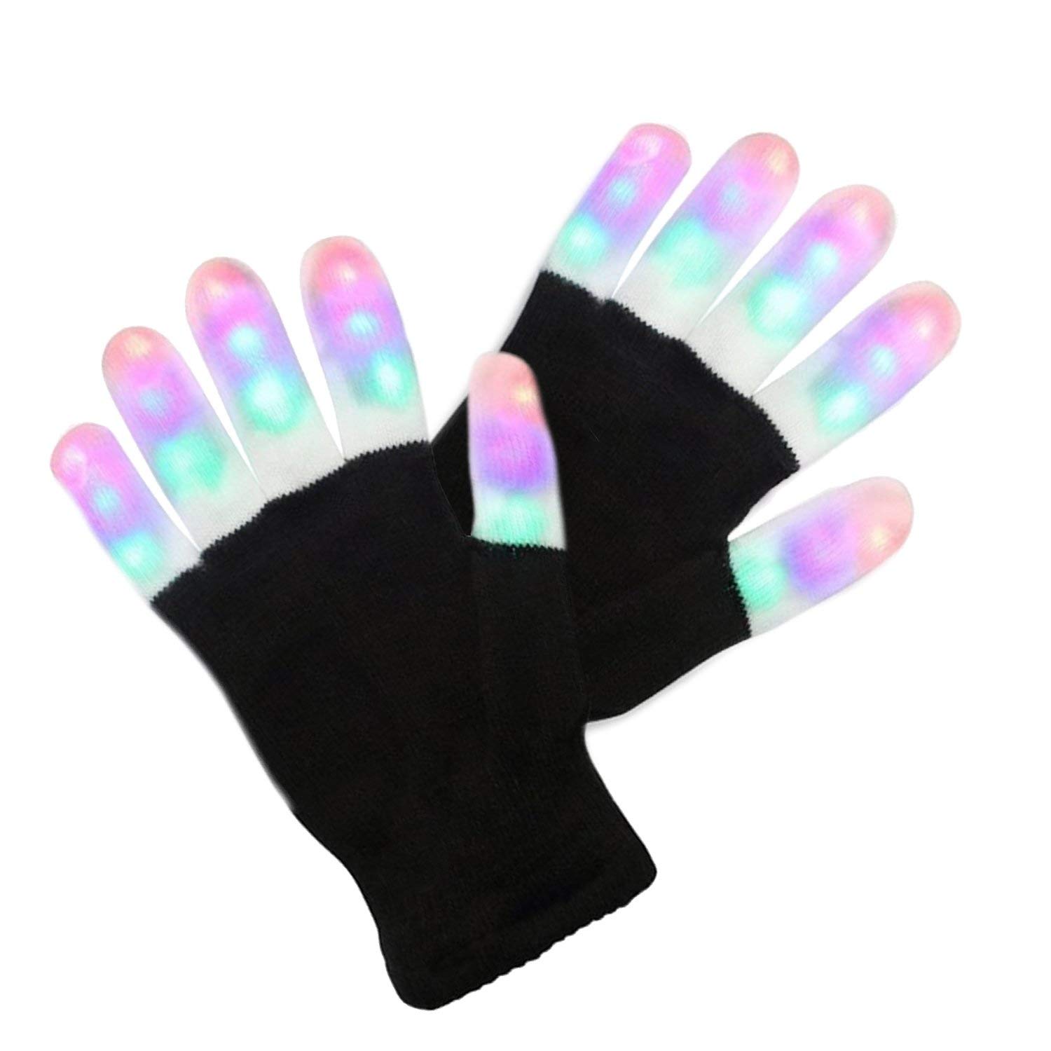 Amazon.com: Chnano LED Gloves Light Gloves 3 Colors 6 Modes Flashing ...