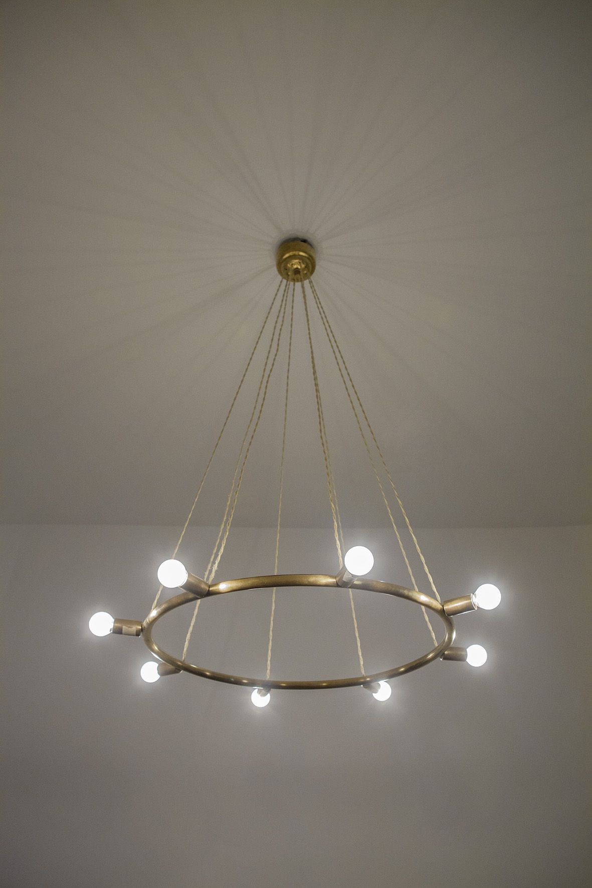 Gino Sarfatti; #00106 Brass Ceiling Lamp by Arteluce for the 7th ...