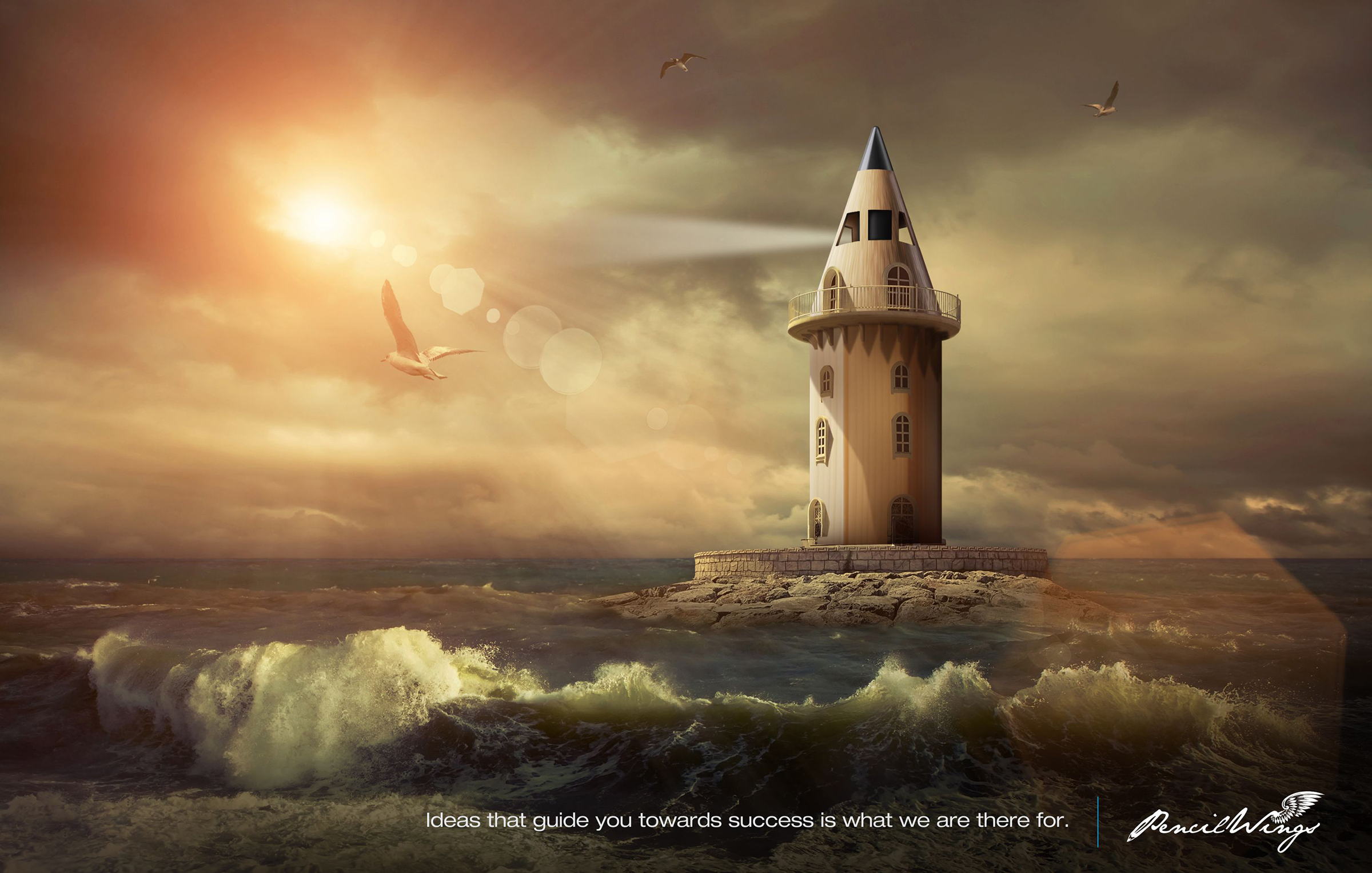 Pencil Wings Print Advert By Pencil Wings: Lighthouse | Ads of the ...