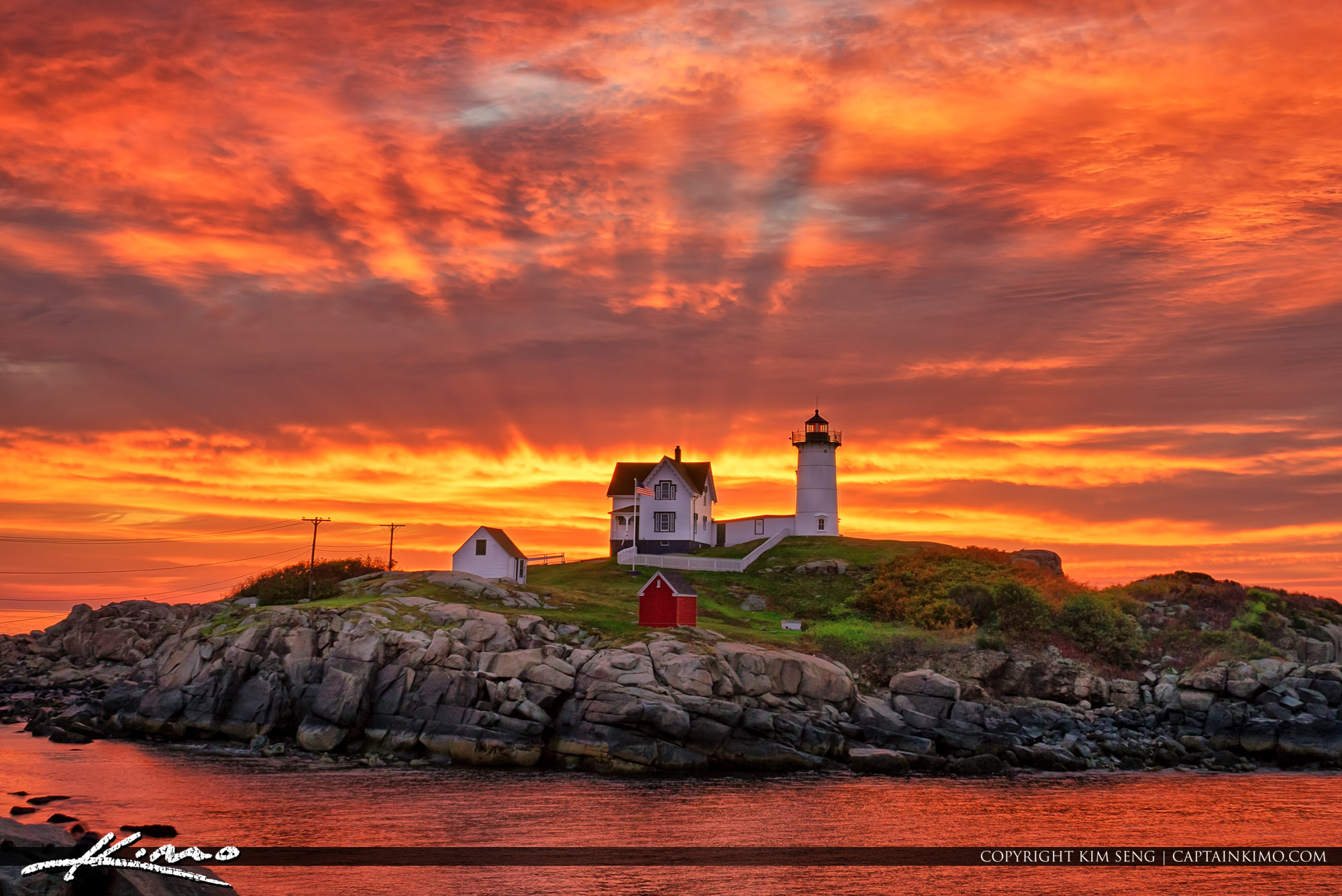 Sunrise Cape Neddick Lighthouse York Maine EasyHDR Software