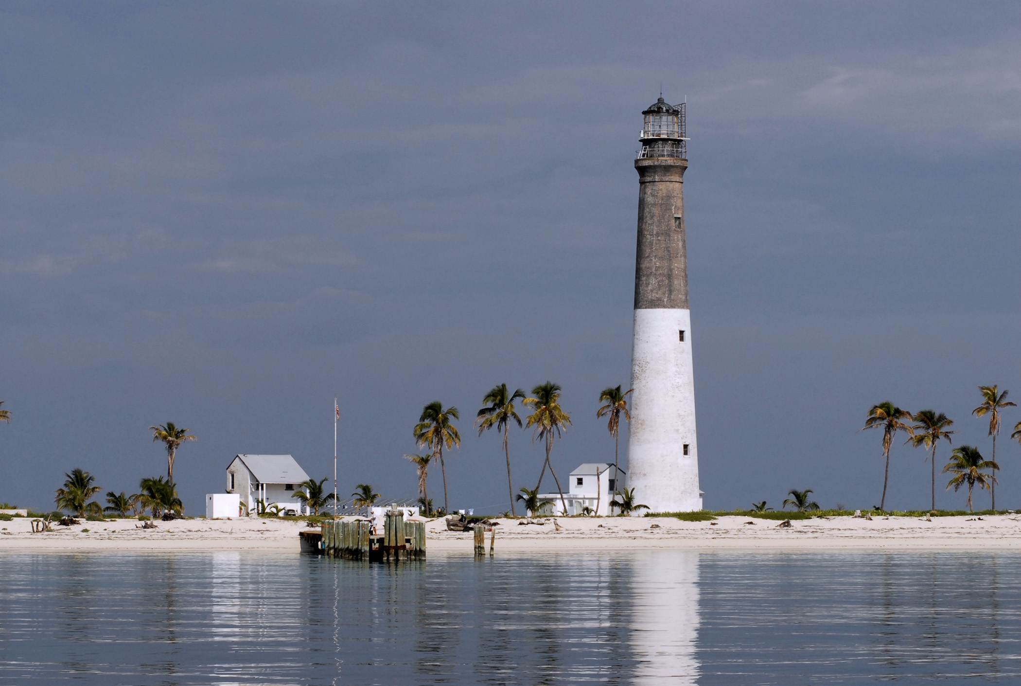 Lighthouse on the shore photo
