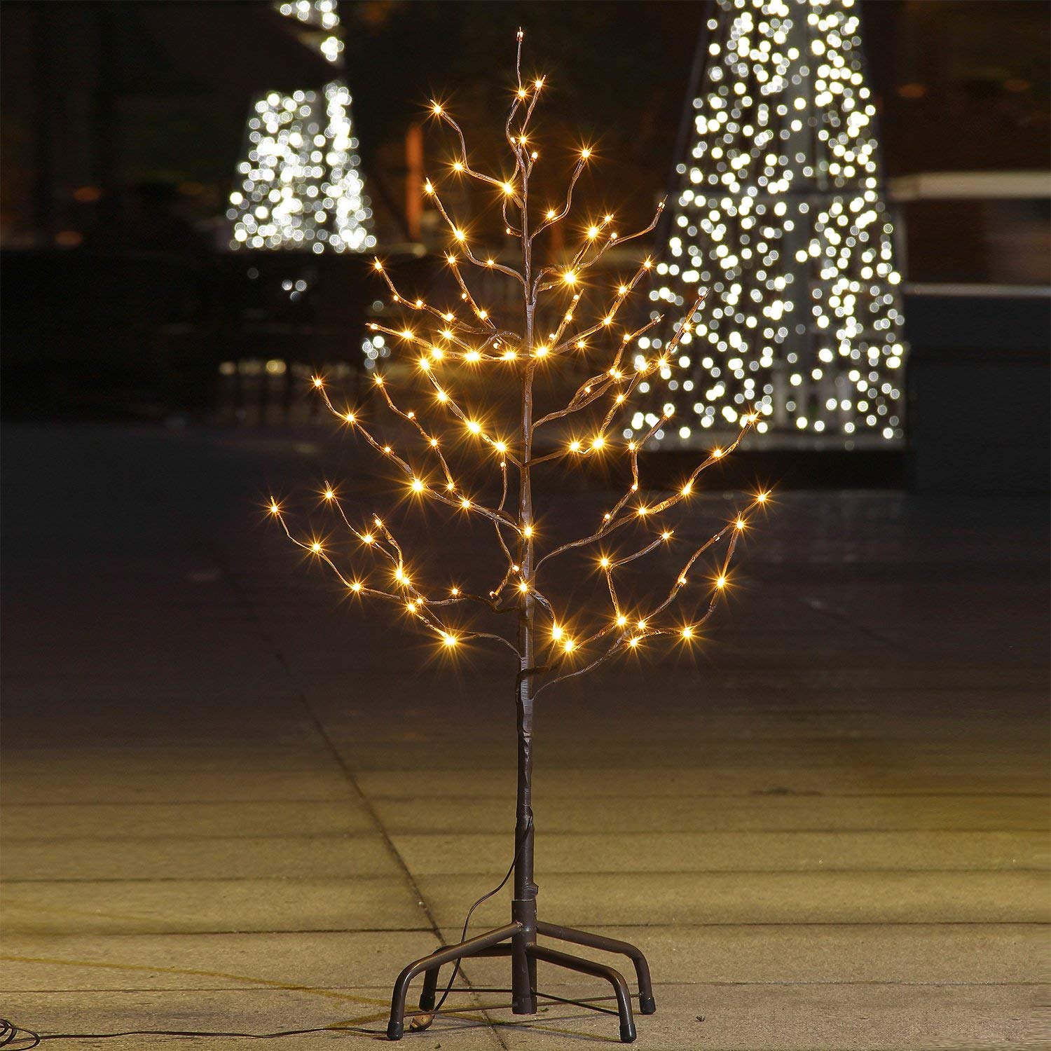 Amazon.com: Lightshare 3Ft 112L Lighted Star Light Tree,Warm White ...