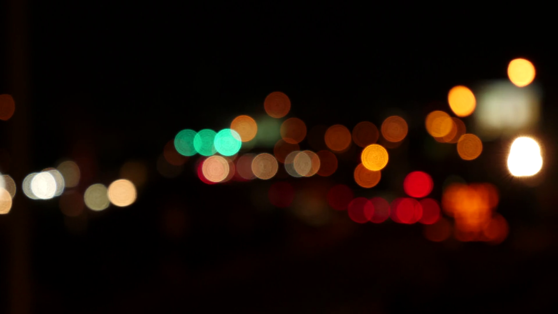 Colorful traffic car lights at night, de-focused bokeh balls. Stock ...