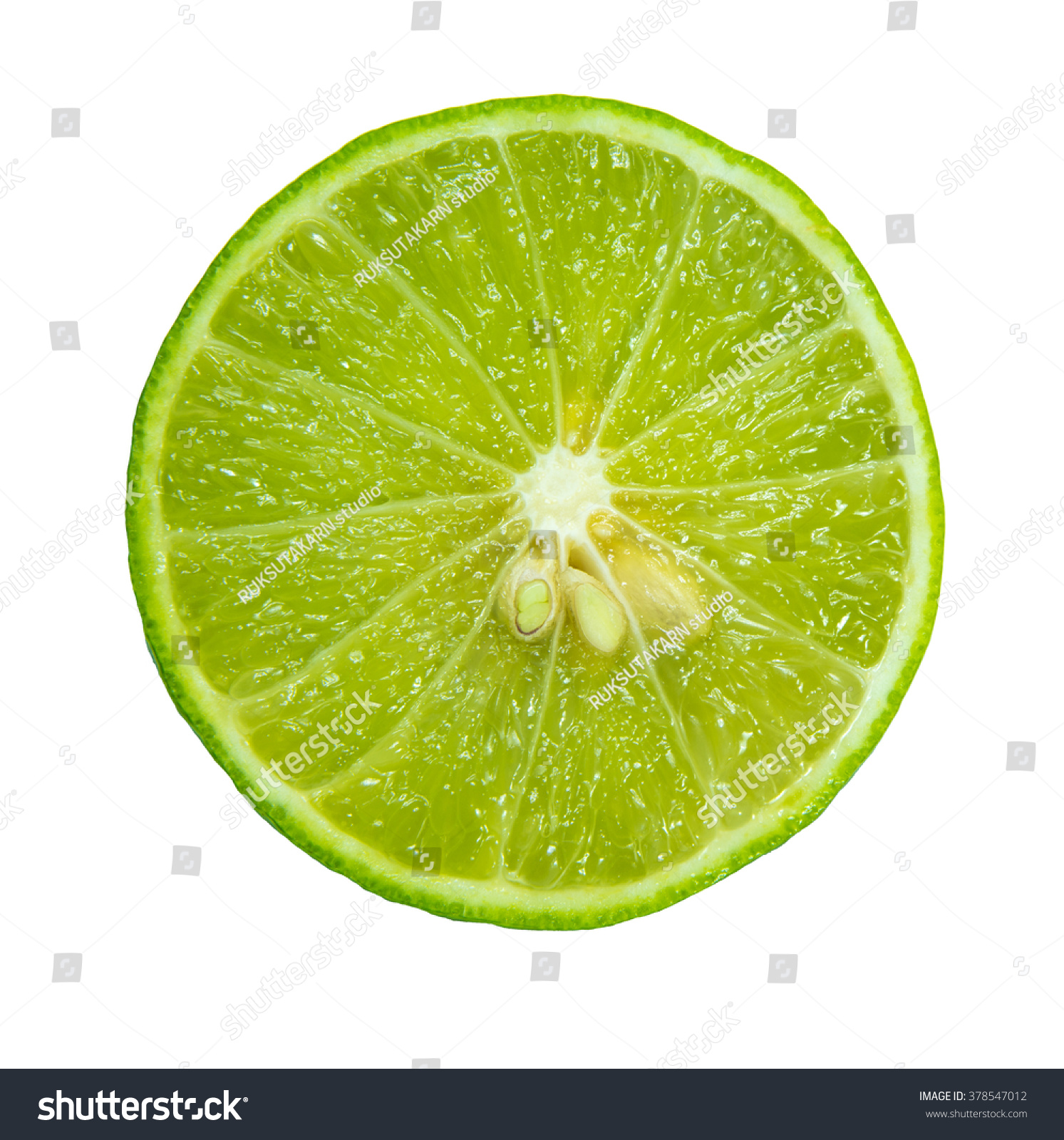 Macro Food Collection Lime Slice Isolated Stock Photo 378547012 ...
