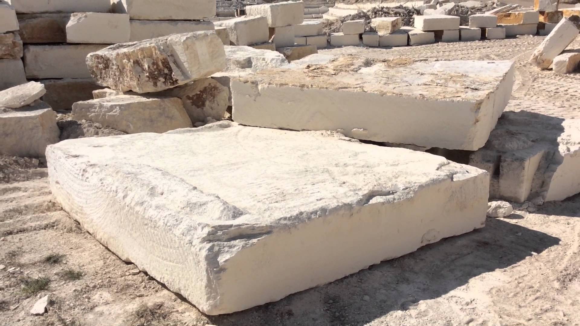 Aguado Stone, Limestone Blocks after removal from the ground - YouTube