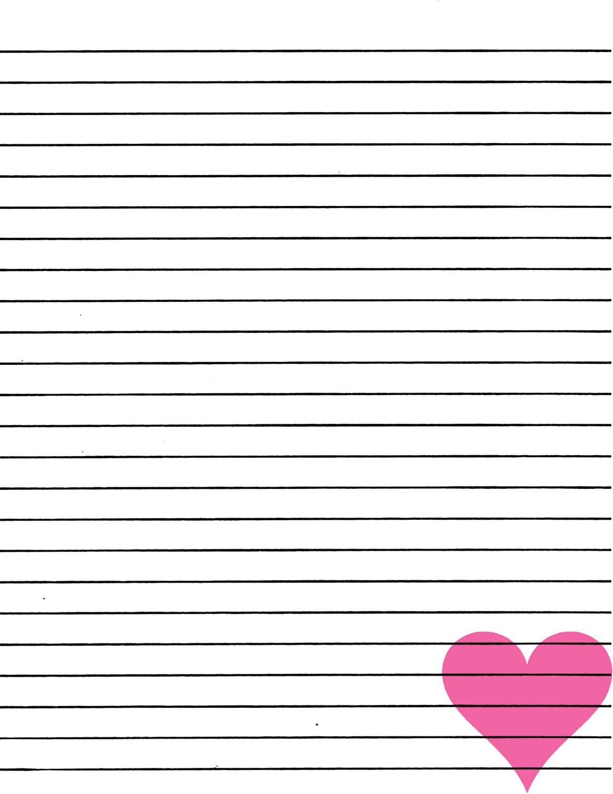 Just Smashing Paper: FREEBIE!! Pink heart lined paper printable ...
