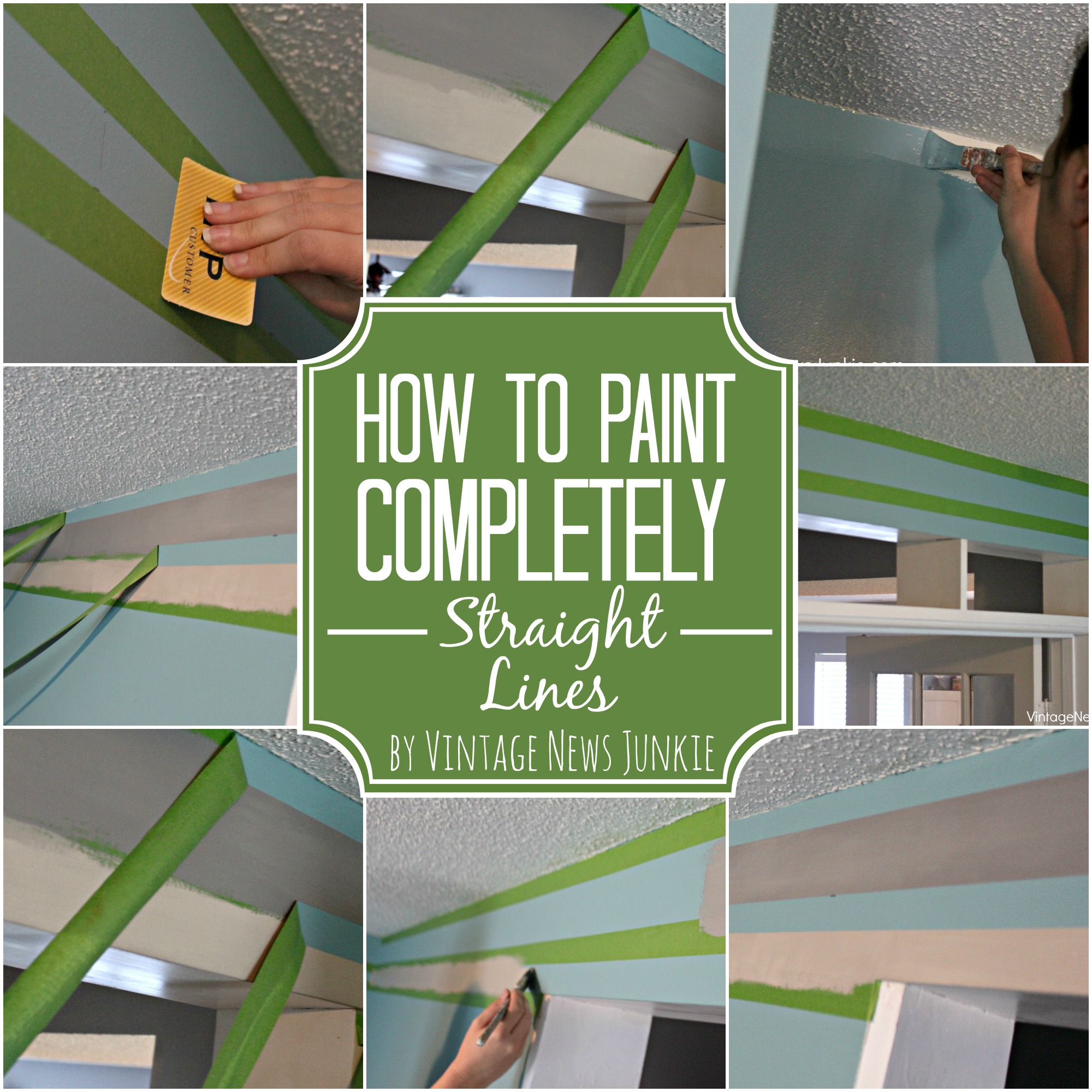 How to Paint Straight Crisp Stripes on a Wall