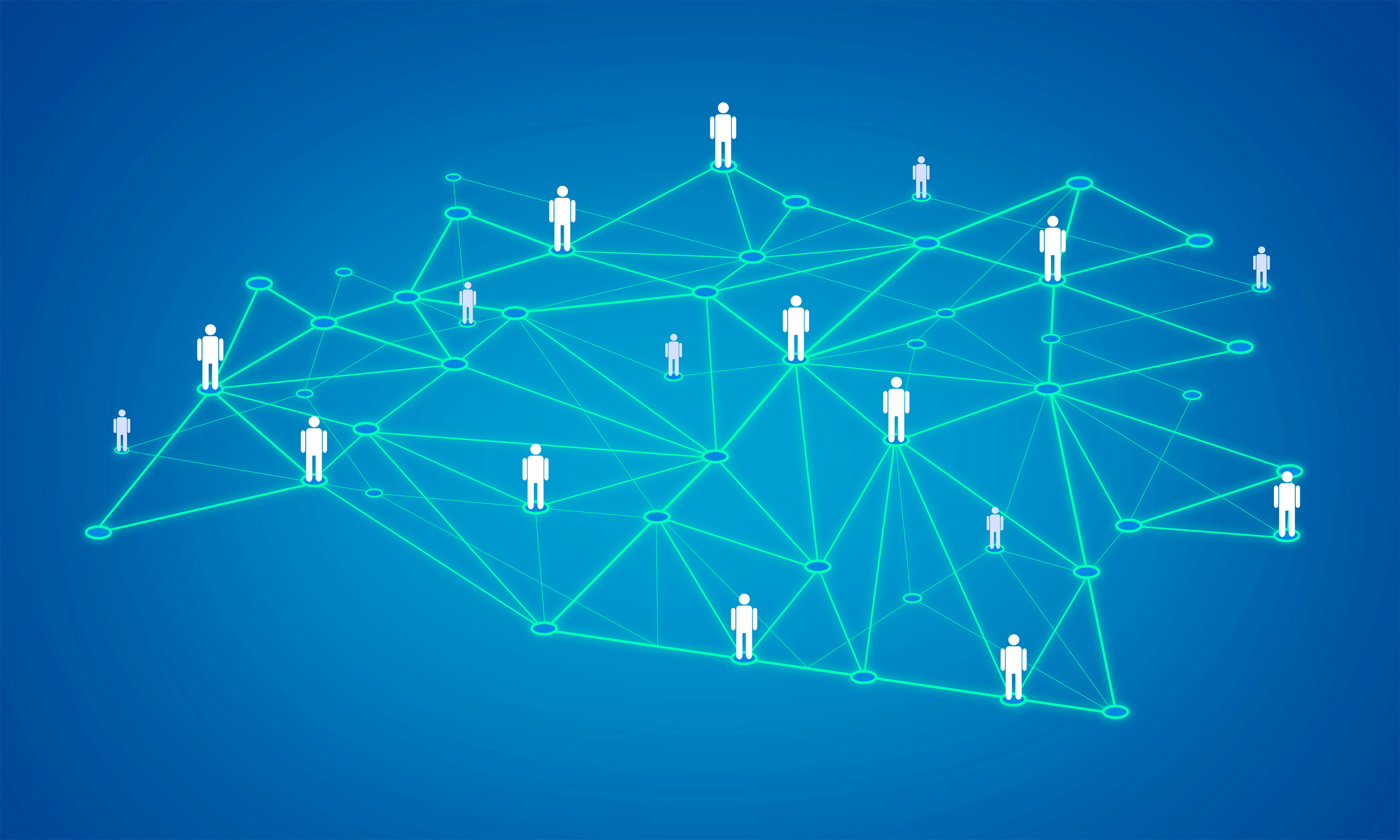 Linked in a network - social network and social connections concept photo