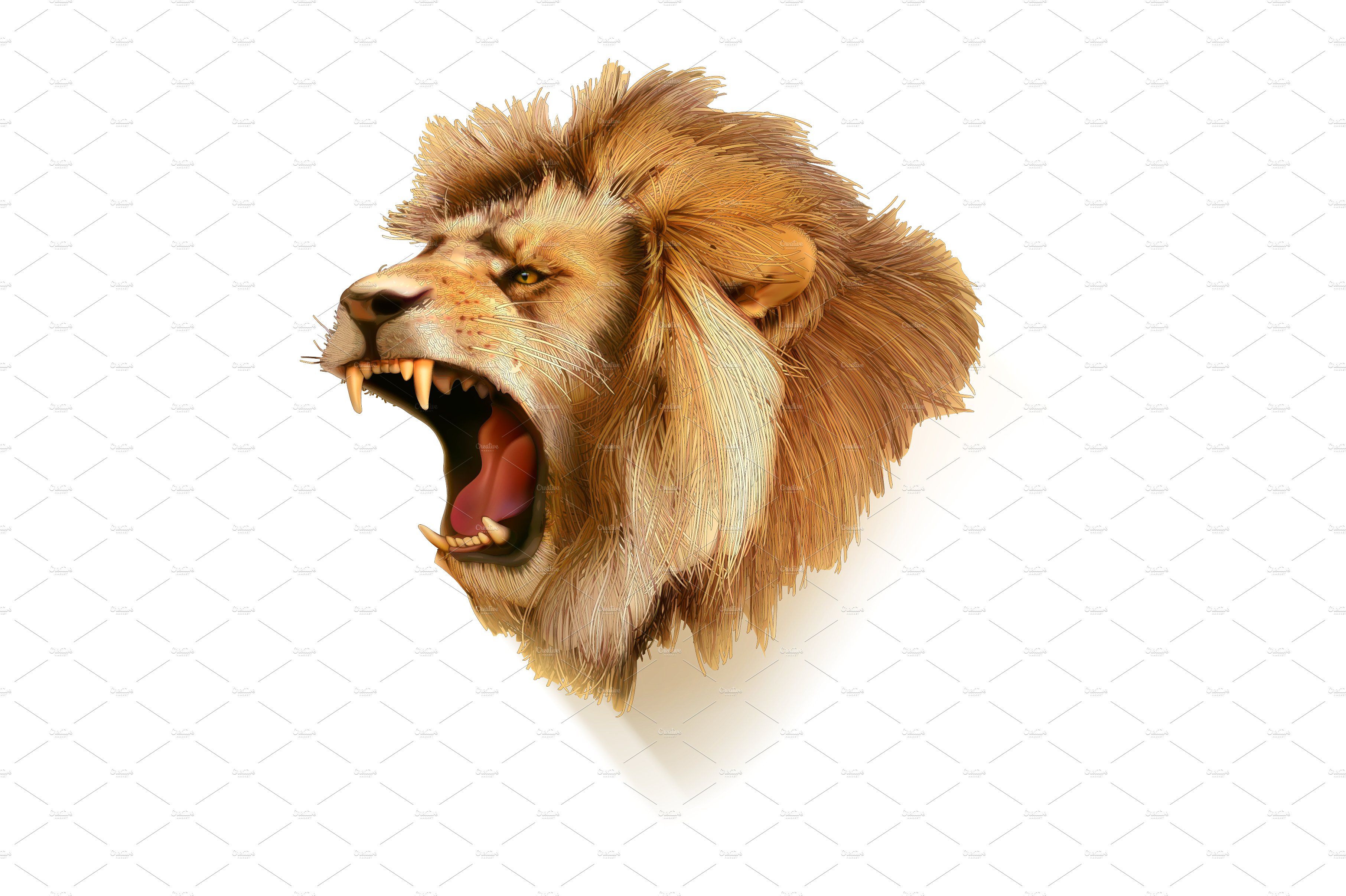 Roaring lion icon ~ Icons ~ Creative Market